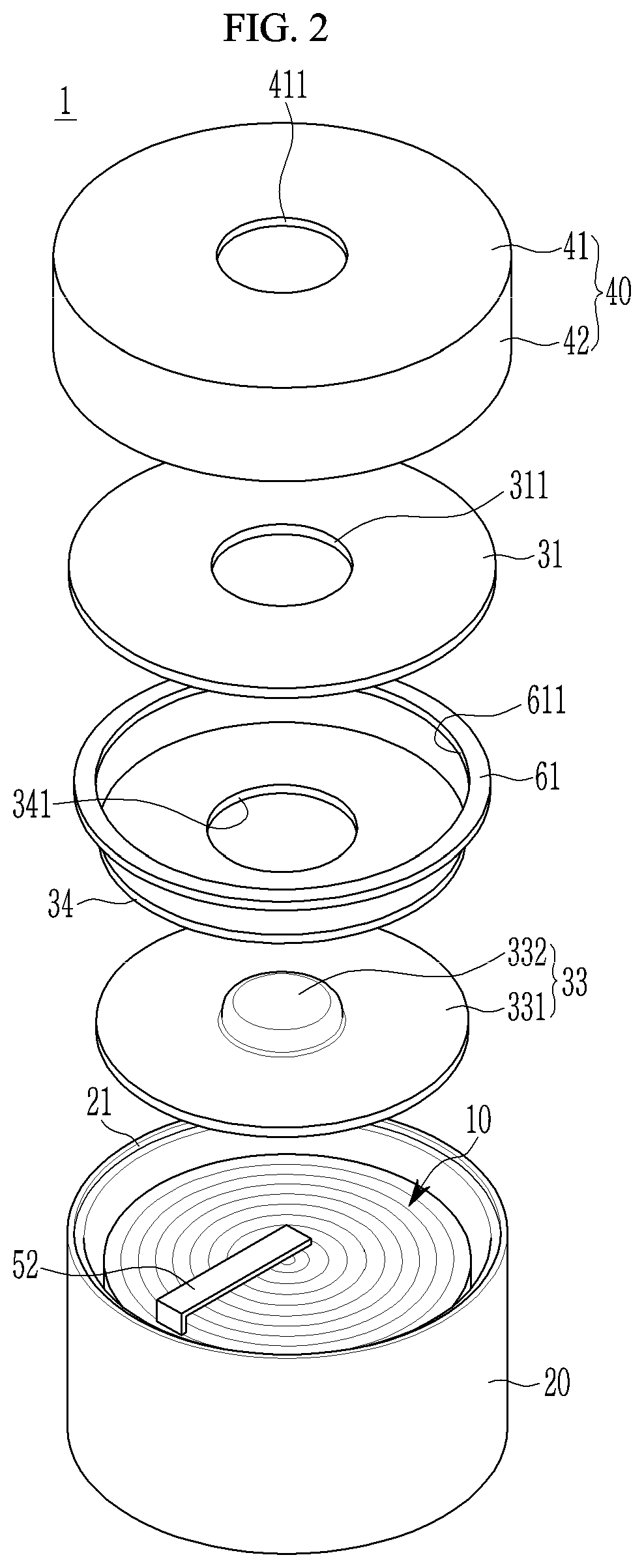 Patent US11784379 Figure 2 – Button cell
