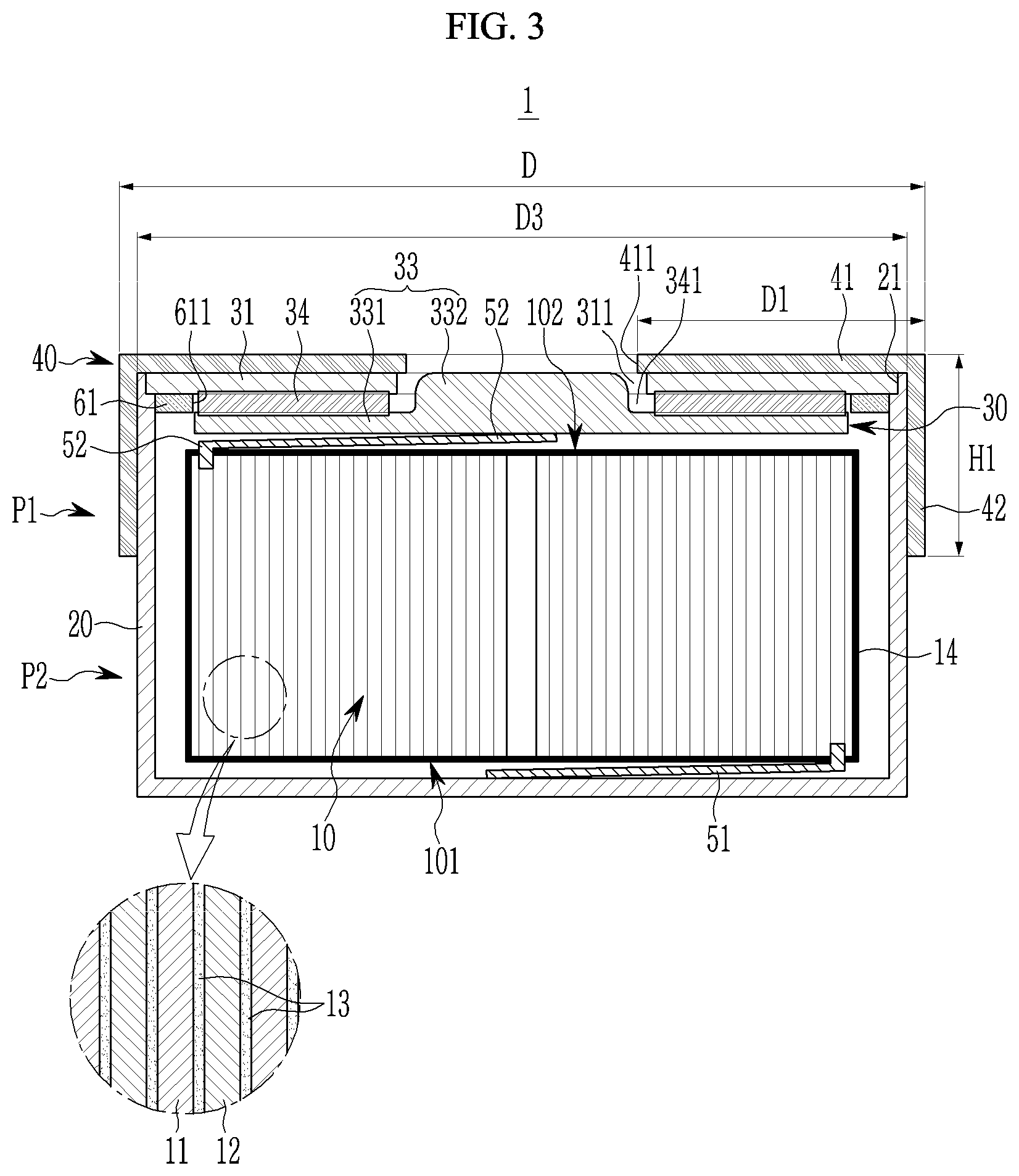 Patent US11784379 Figure 3 – Button cell