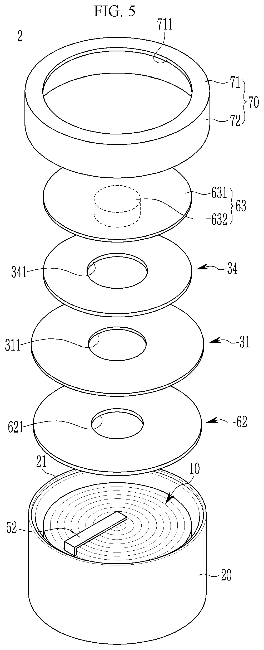 Patent US11784379 Figure 5 – Button cell