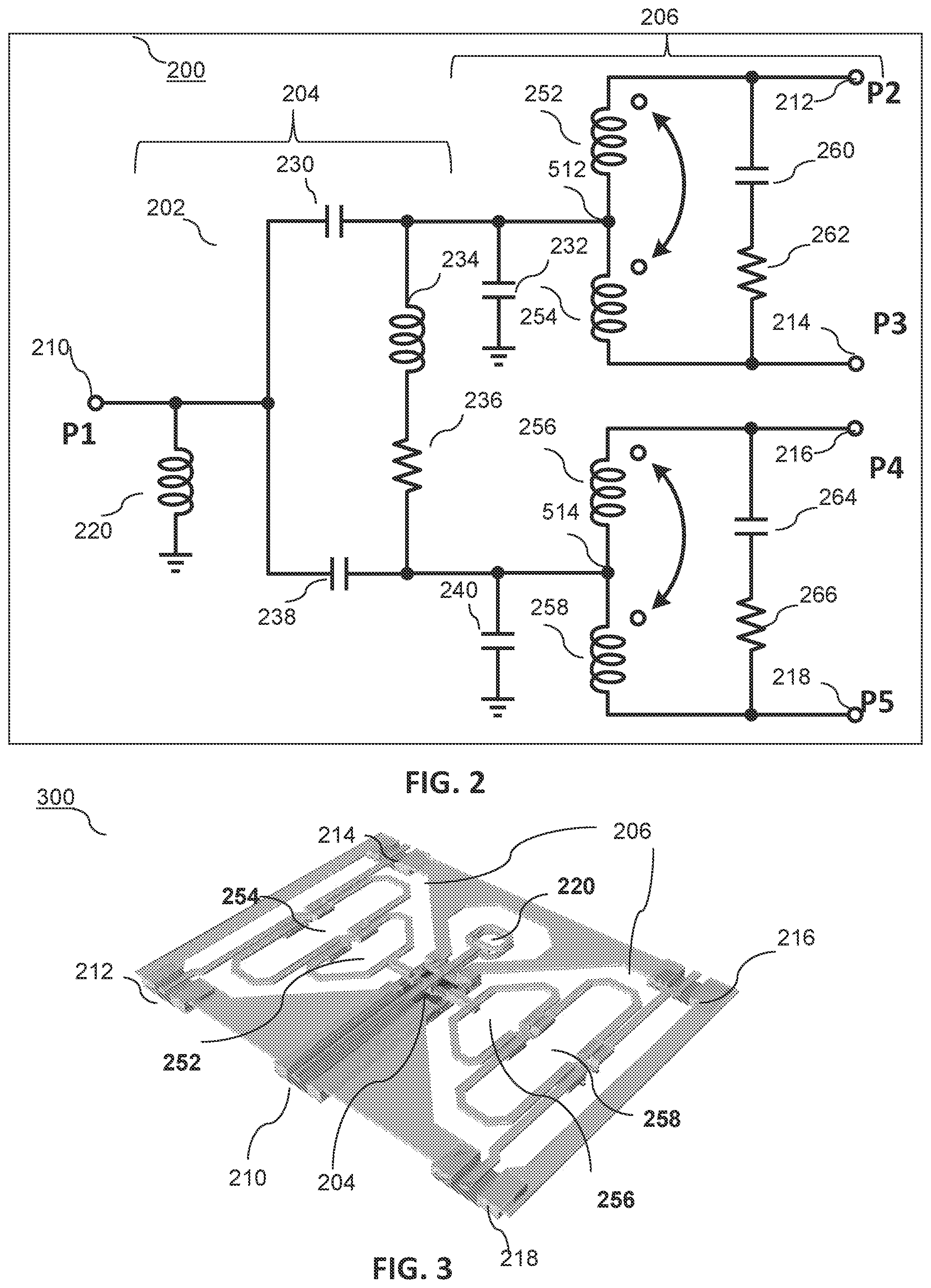 Patent US11784385 Figure 2 – Wilkinson power combiner, communication unit and method therefor