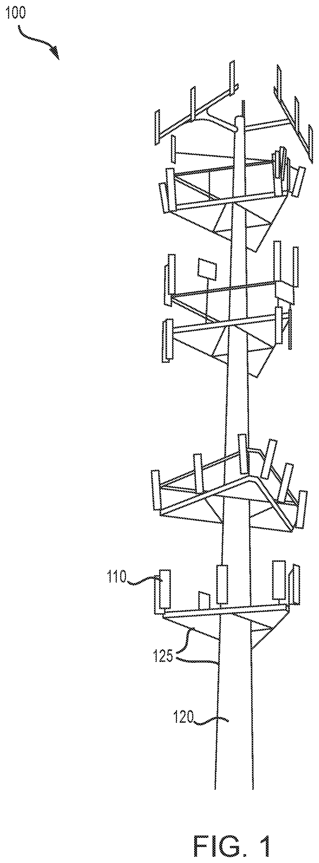 Patent US11784387 — Multi-axis wind deflection radome — Figure 1