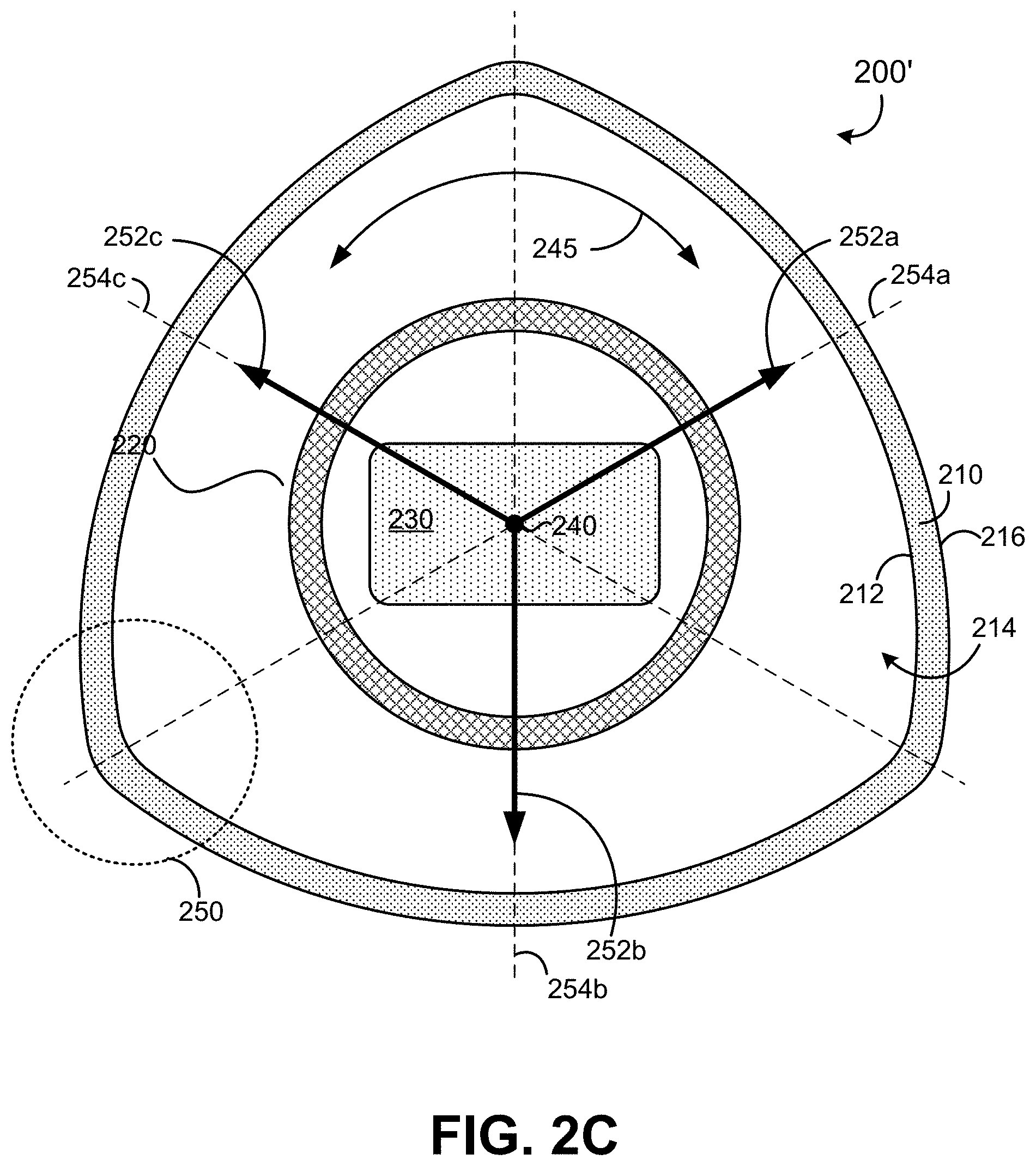 Patent US11784387 Figure 4 – Multi-axis wind deflection radome