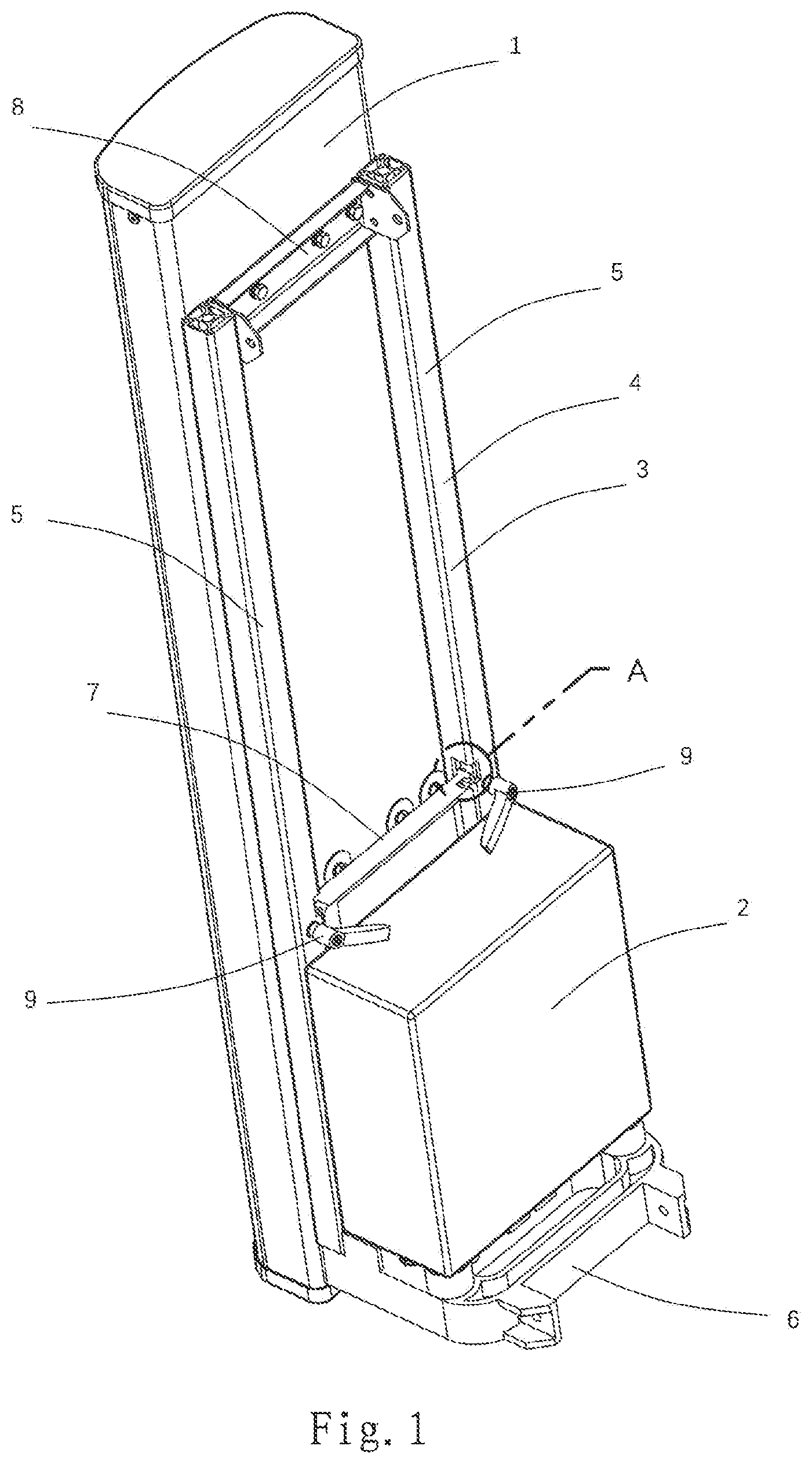 Patent US11784389 Figure 1 – Mounting device and base station antenna system and mounting method