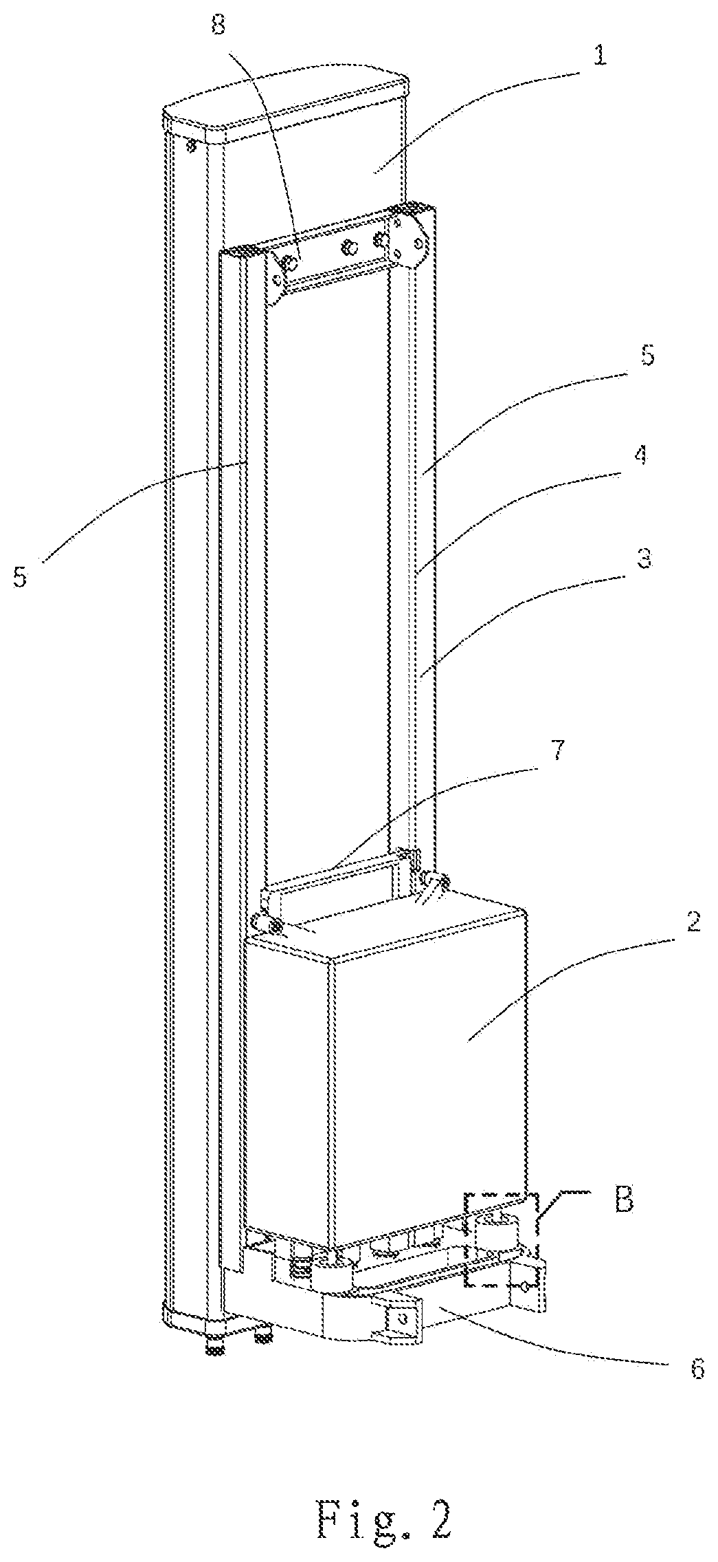 Patent US11784389 Figure 2 – Mounting device and base station antenna system and mounting method
