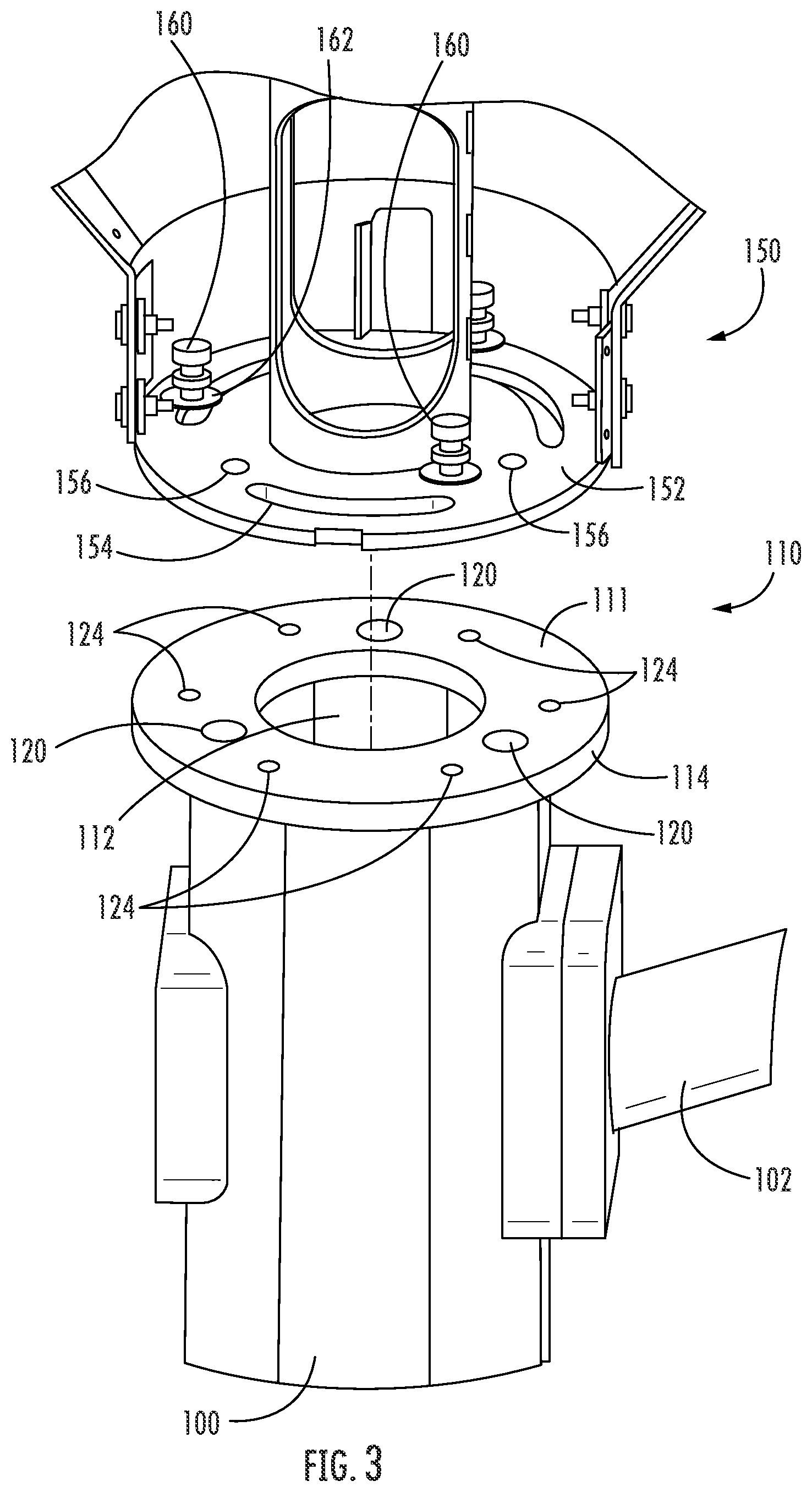 Patent US11784390 Figure 2 – Mounting configuration for small cell antenna assembly