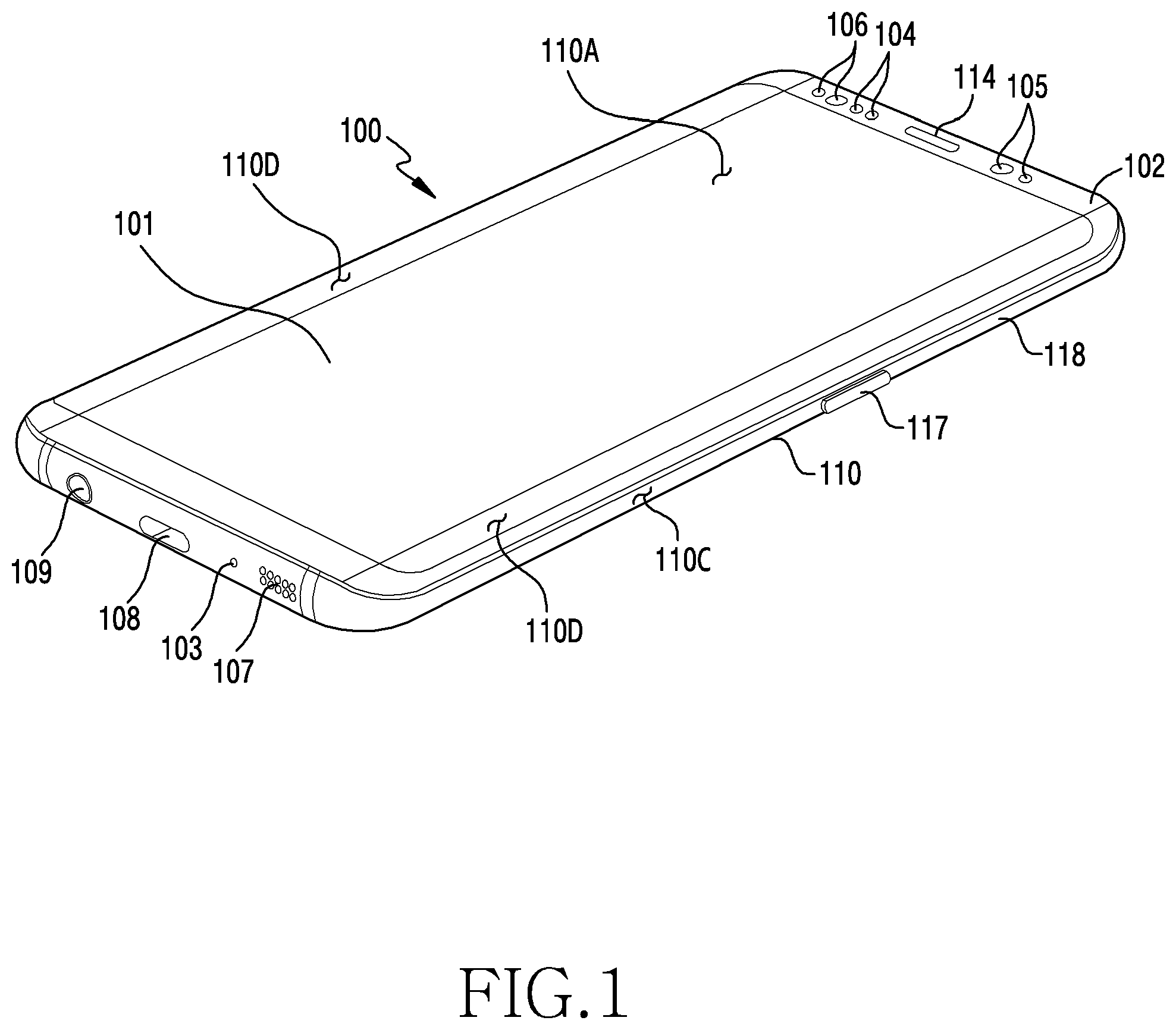 Patent US11784395 Figure 1 – Grip detection method and electronic device supporting same
