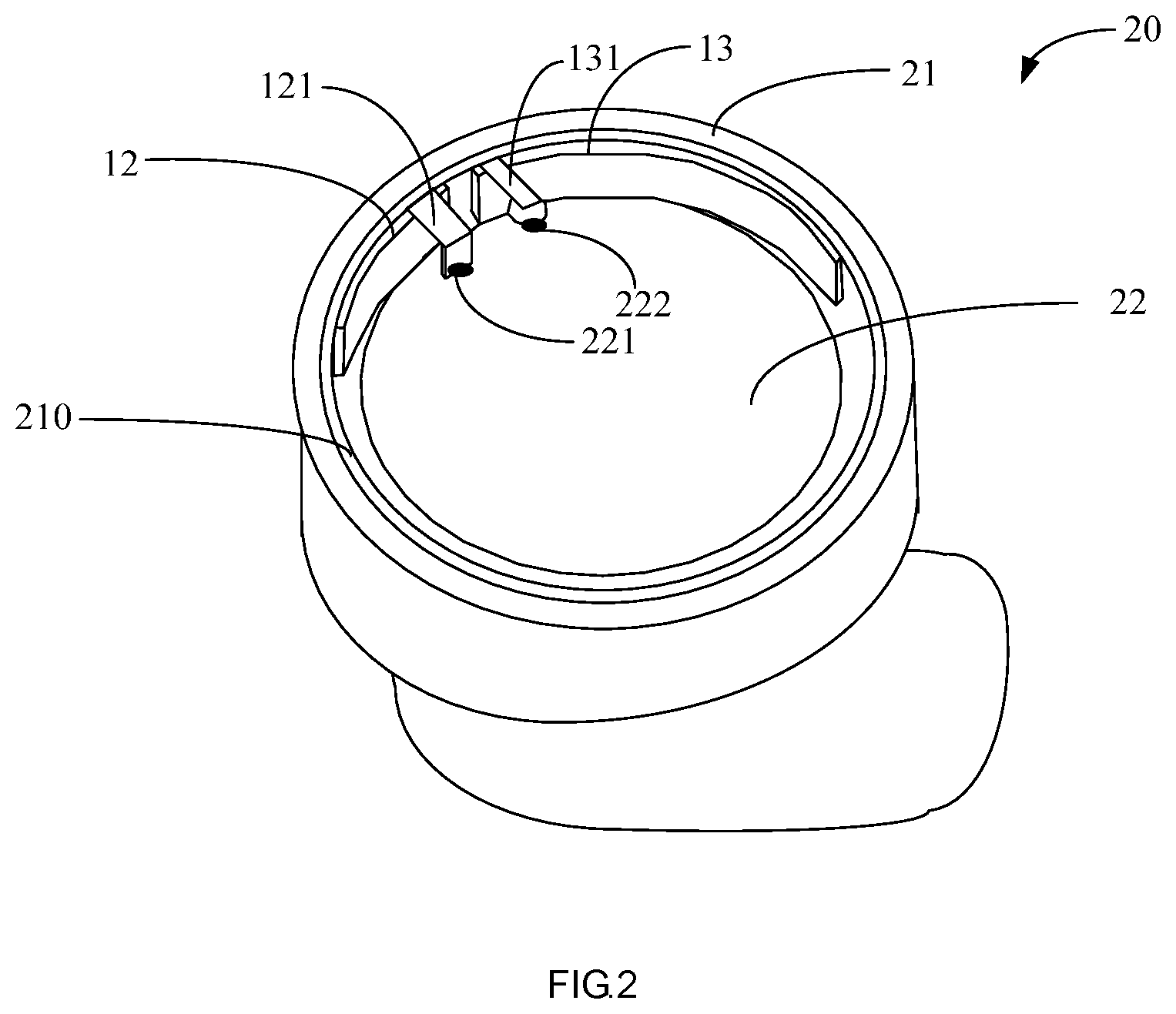 Patent US11784396 Figure 2 – Antenna and wireless earbud comprising the same