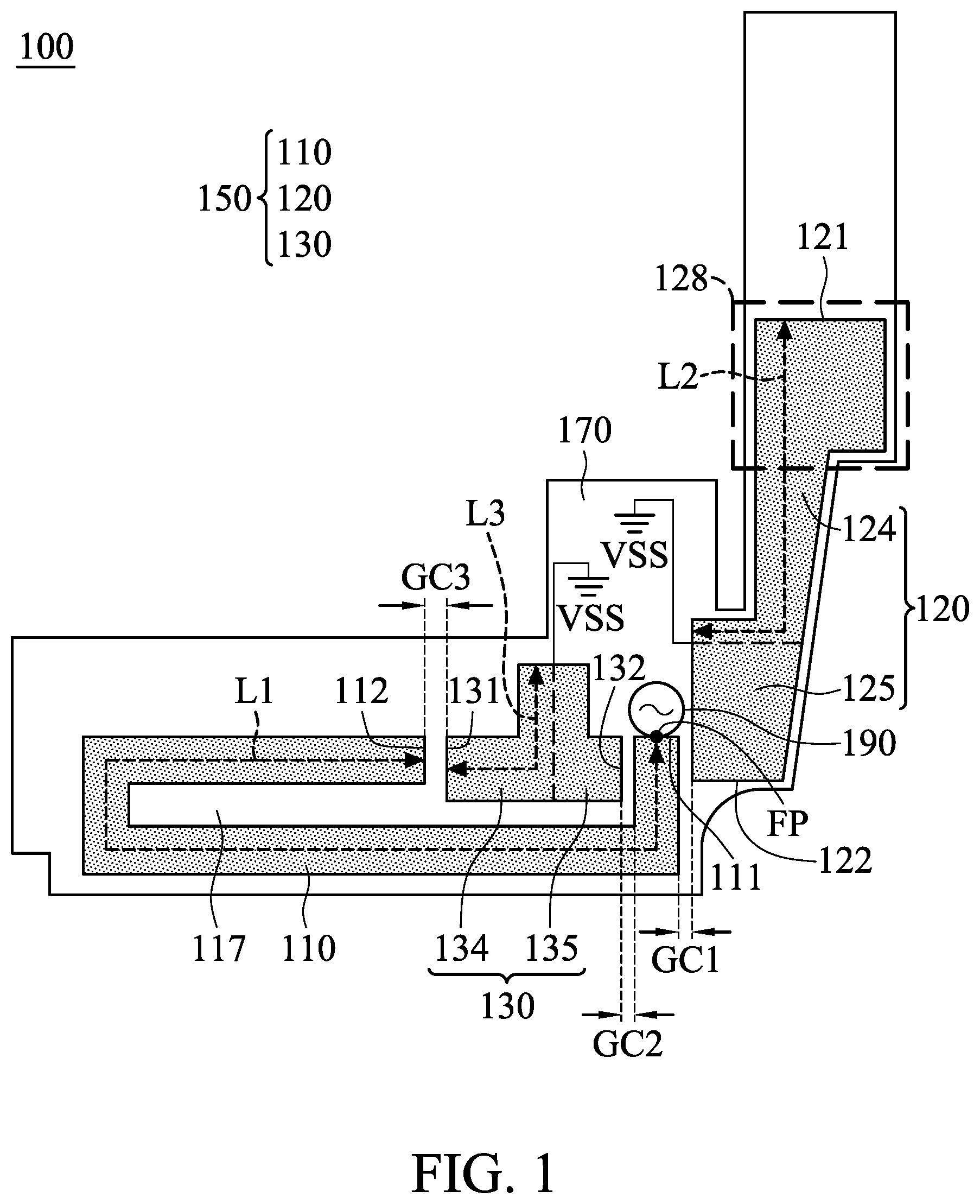 Patent US11784397 — Wearable device — Figure 1