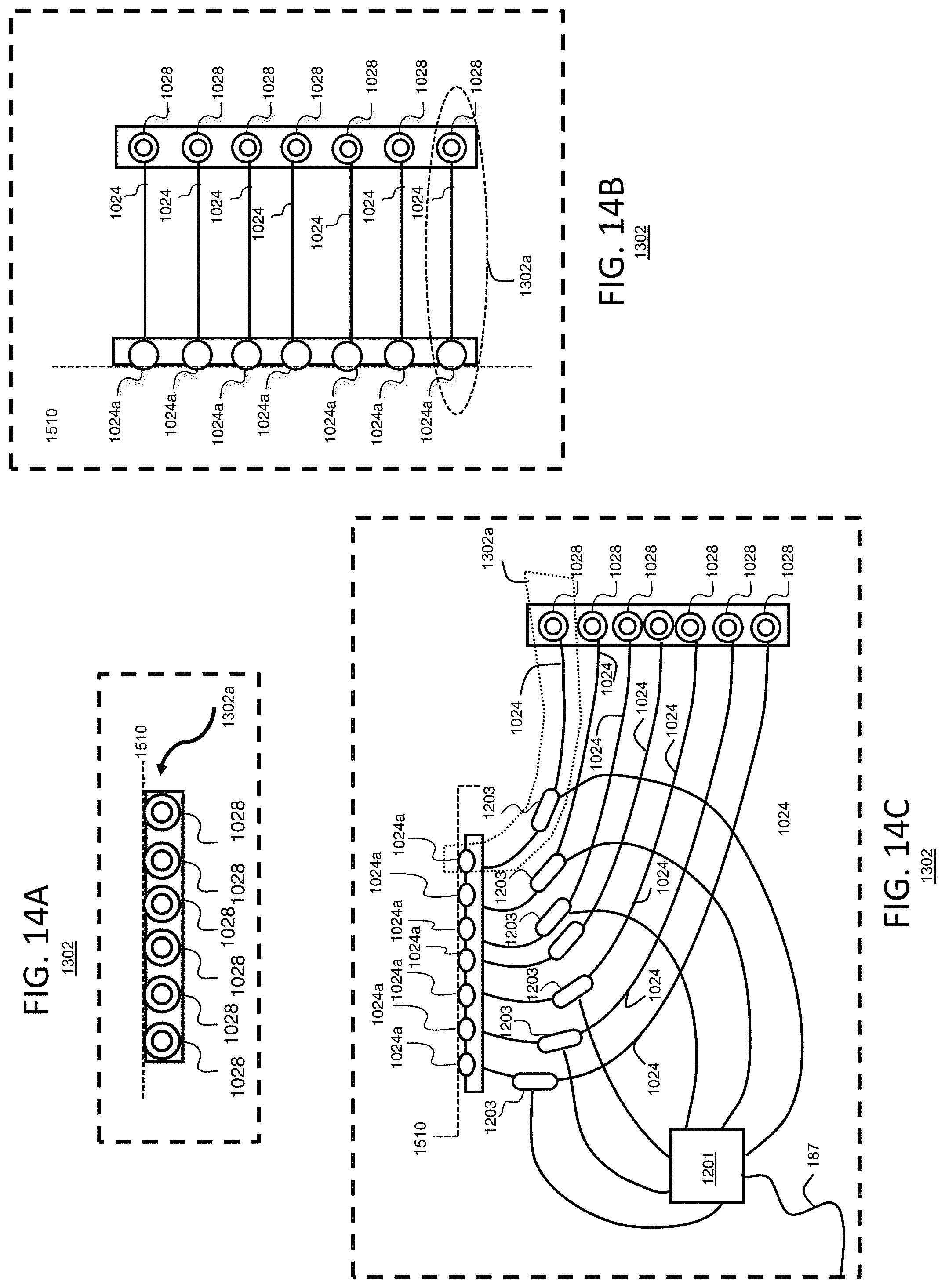 Patent US11784406 Figure 16 – Arrays of lens-coupled single-mode optical fibers for capturing radio-frequency signals in an imaging phased-array receiver