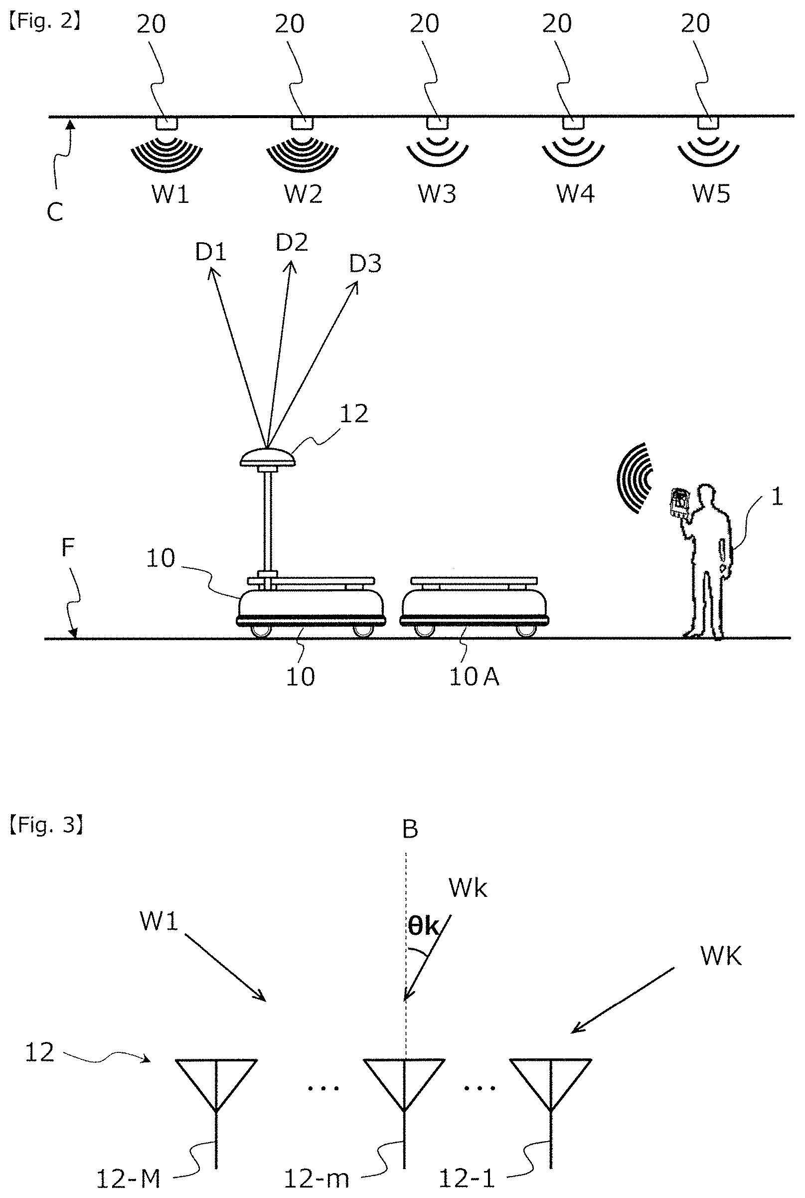 Patent US11784407 Figure 2 – Beacon network, moving-object positioning system, and logistics management system