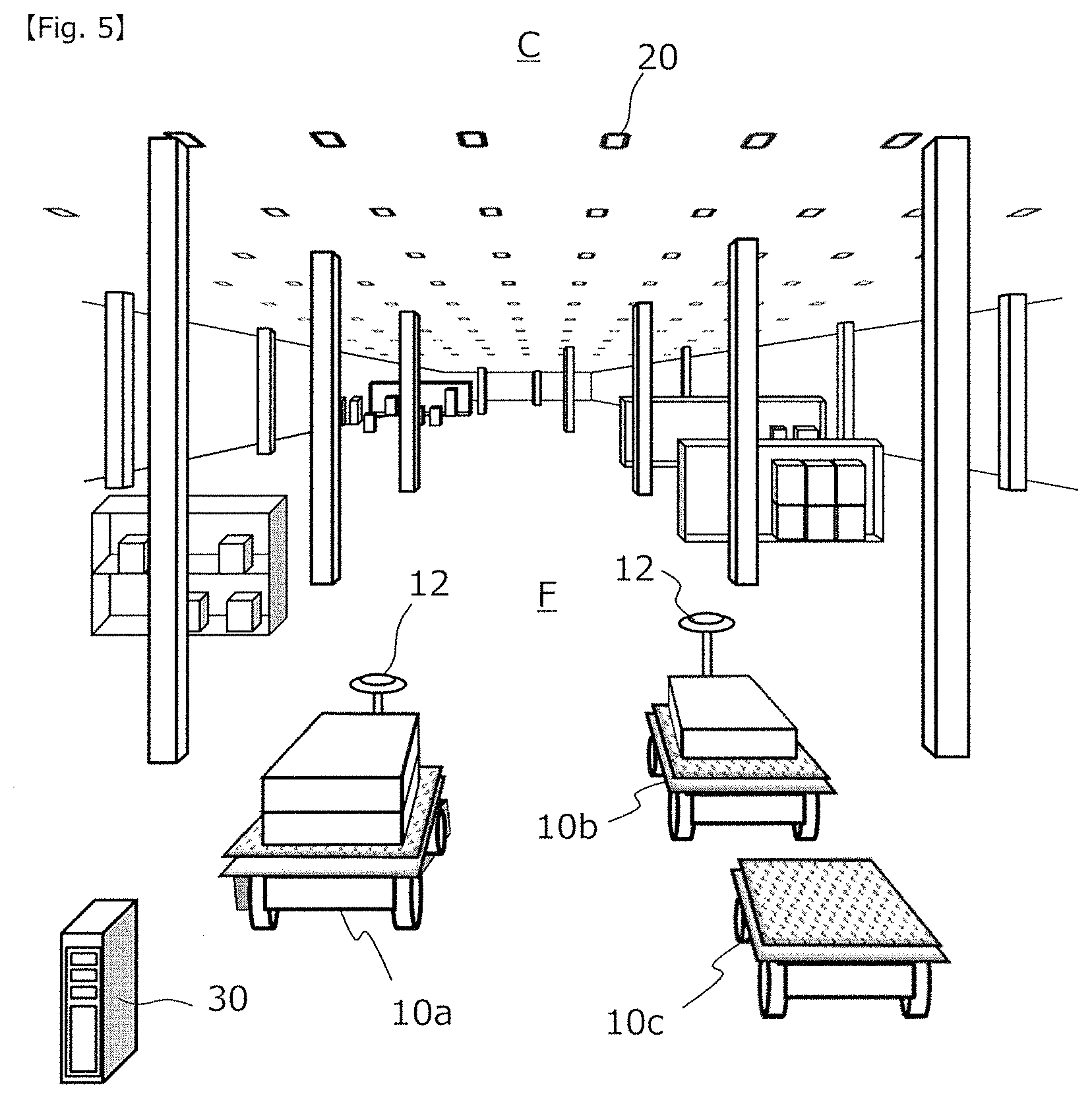 Patent US11784407 Figure 4 – Beacon network, moving-object positioning system, and logistics management system