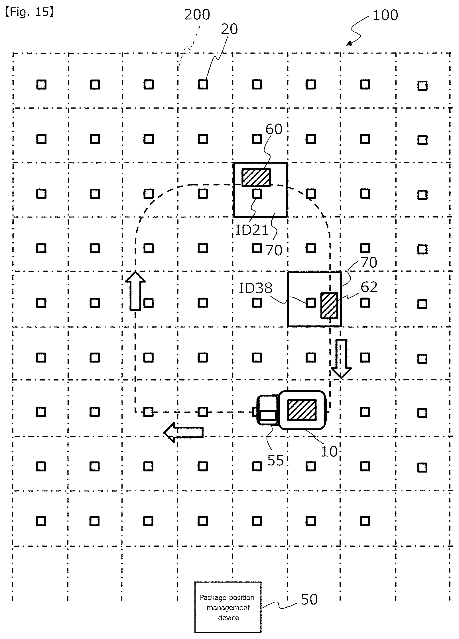 Patent US11784407 Figure 15 – Beacon network, moving-object positioning system, and logistics management system