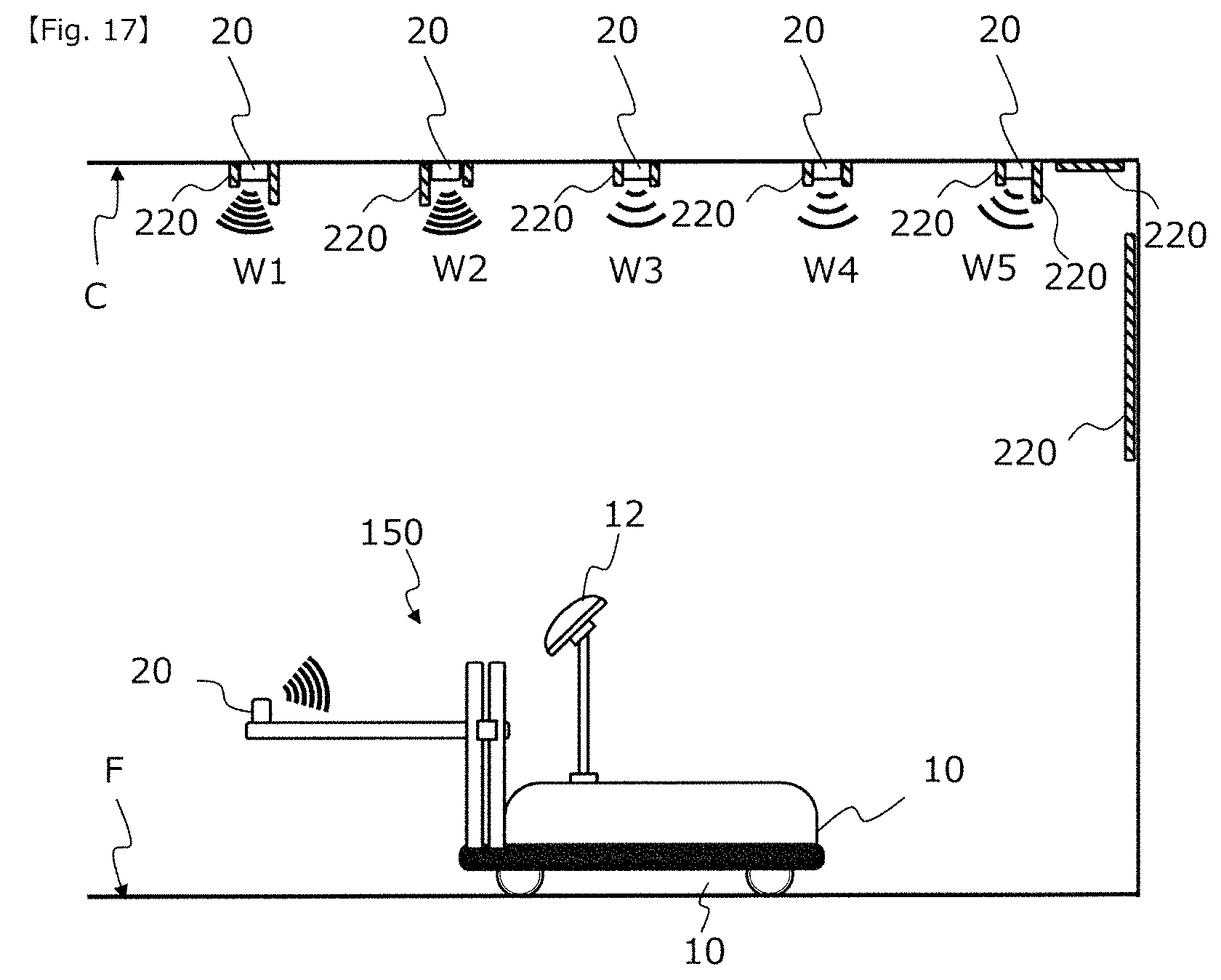 Patent US11784407 Figure 17 – Beacon network, moving-object positioning system, and logistics management system