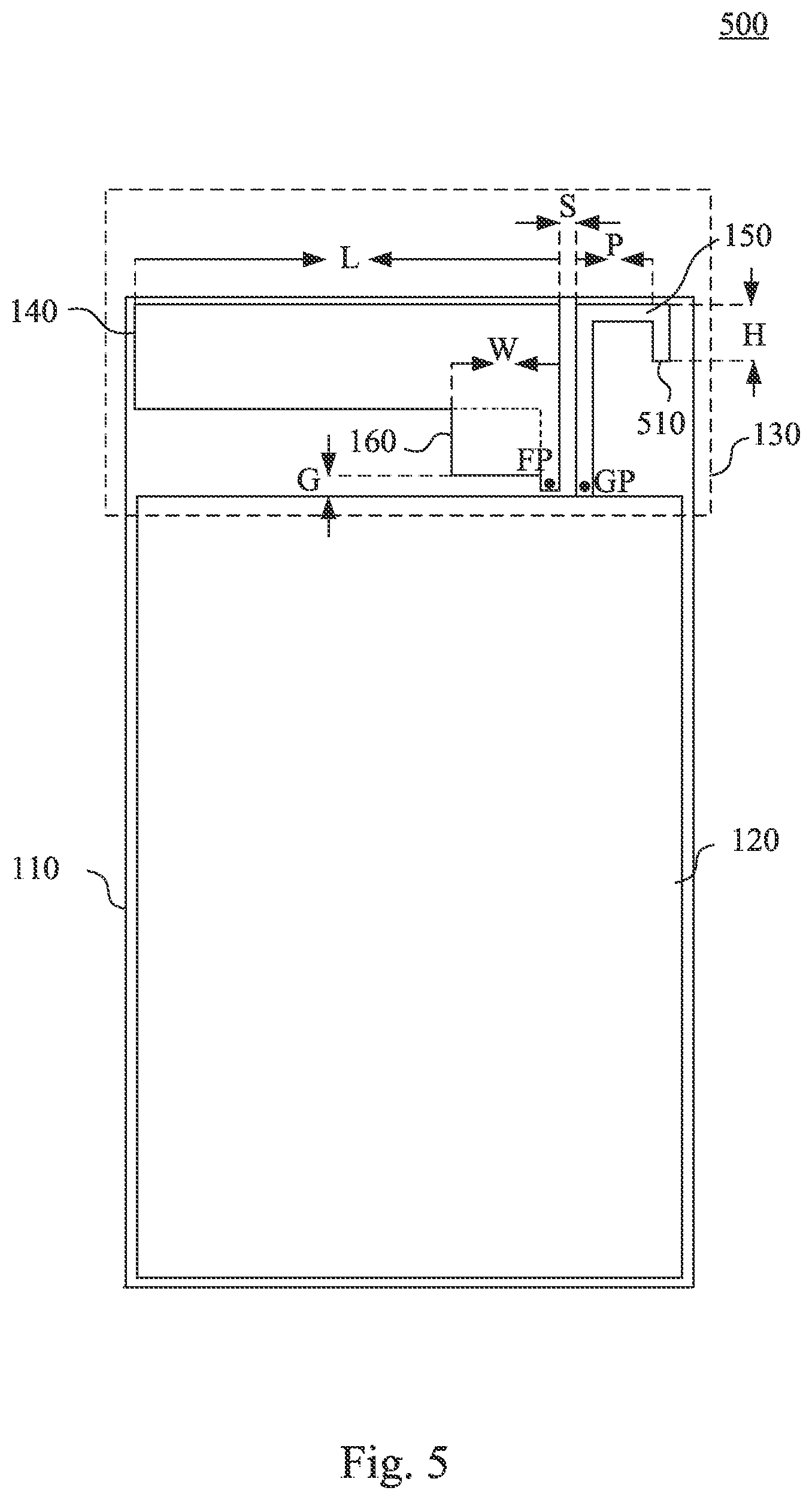 Patent US11784411 Figure 6 – Wireless communication apparatus and printed dual band antenna thereof