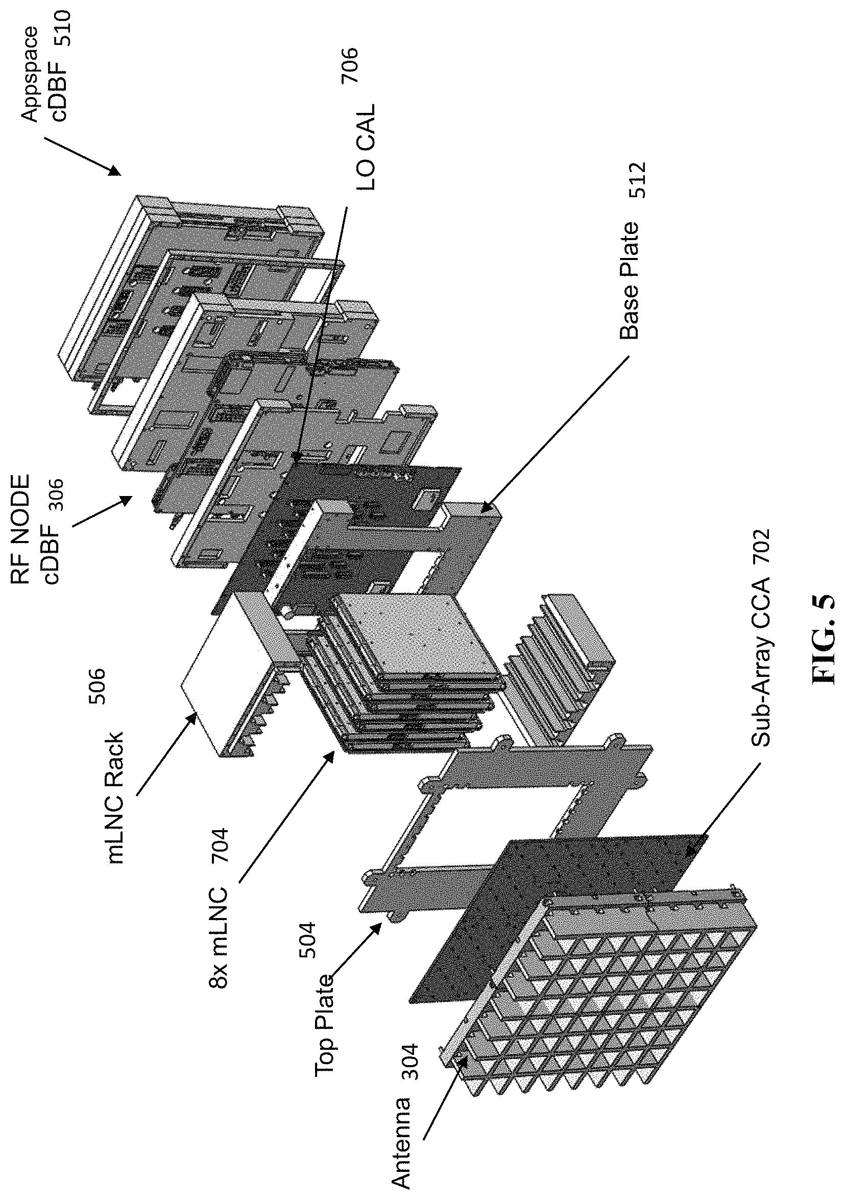 Patent US11784412 Figure 8 – System and method for a digitally beamformed phased array feed