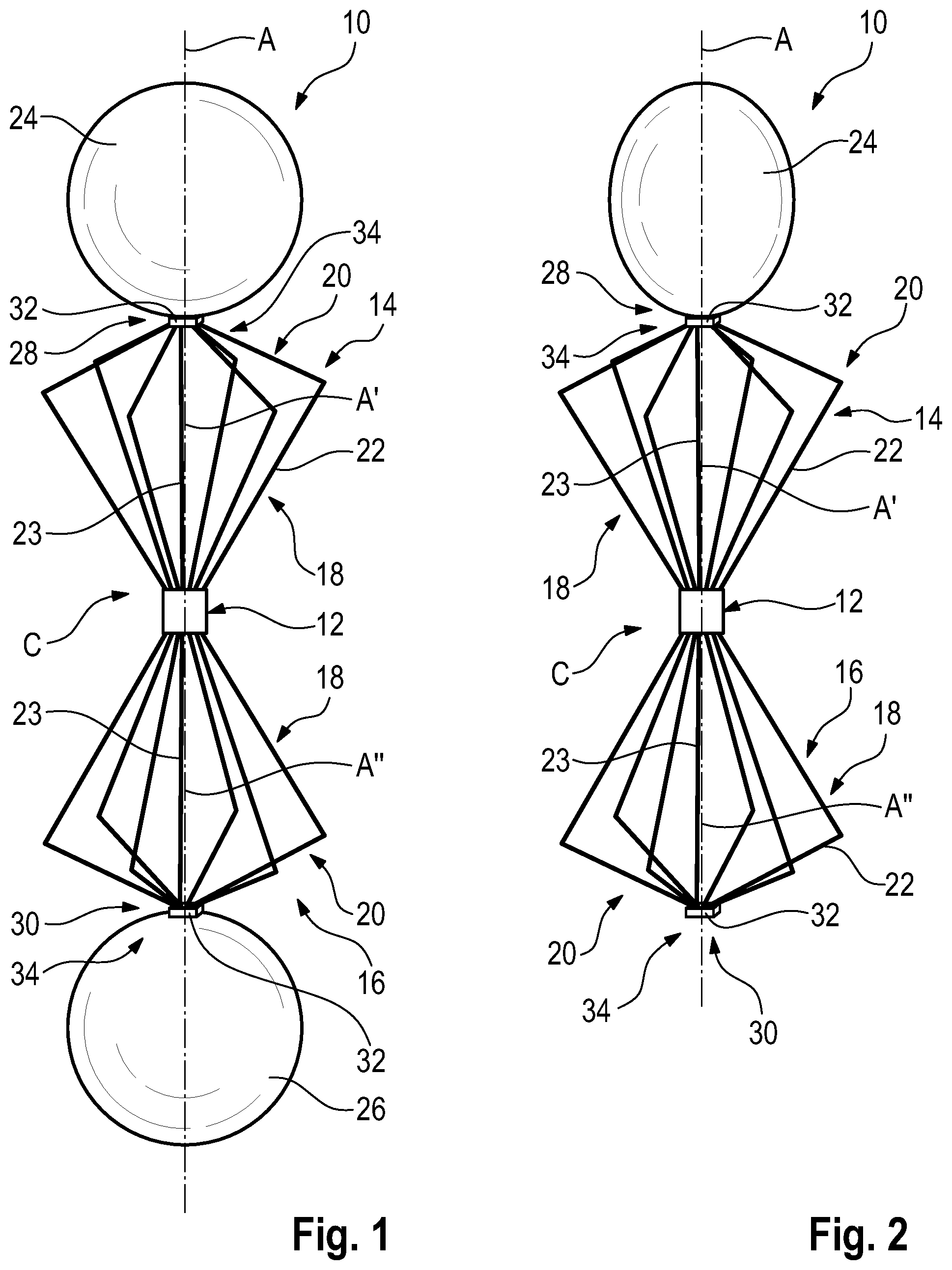 Patent US11784414 Figure 1 – Biconical antenna assembly