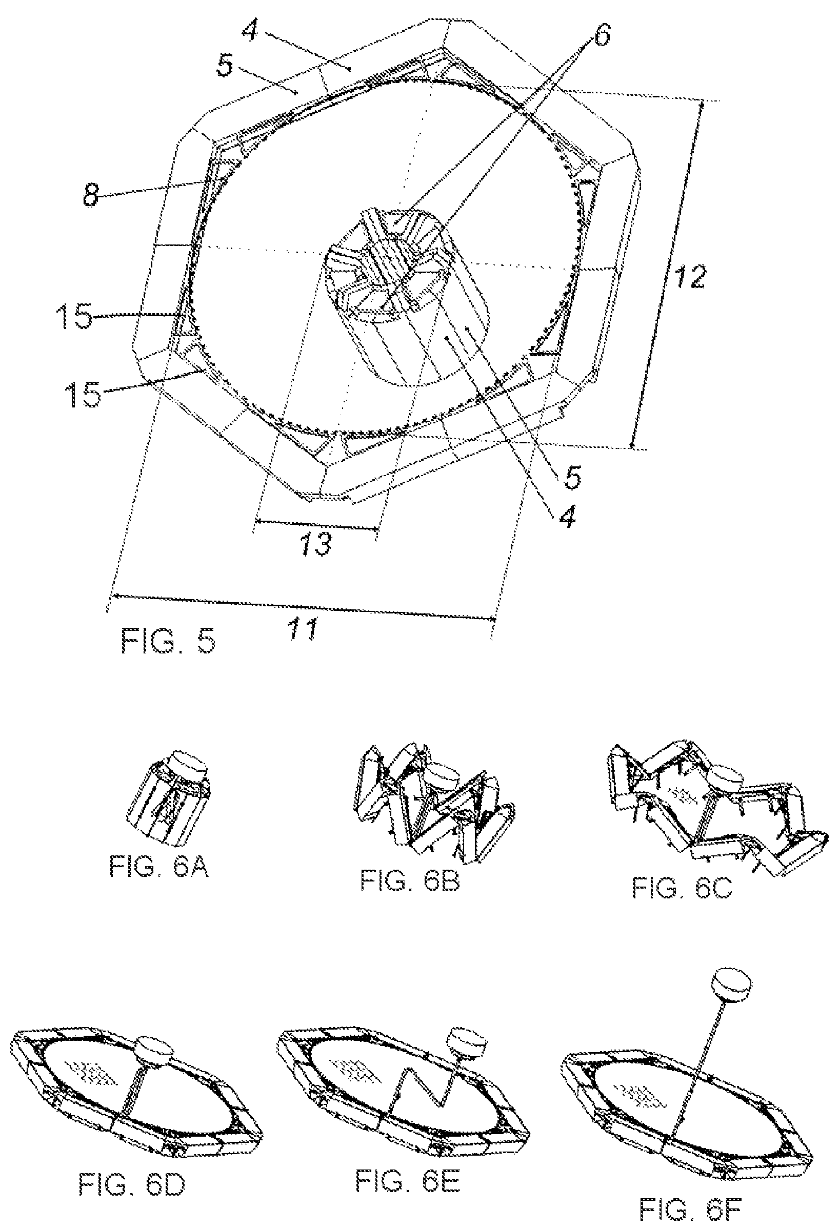 Patent US11784415 Figure 3 – Deployable assembly for antennas