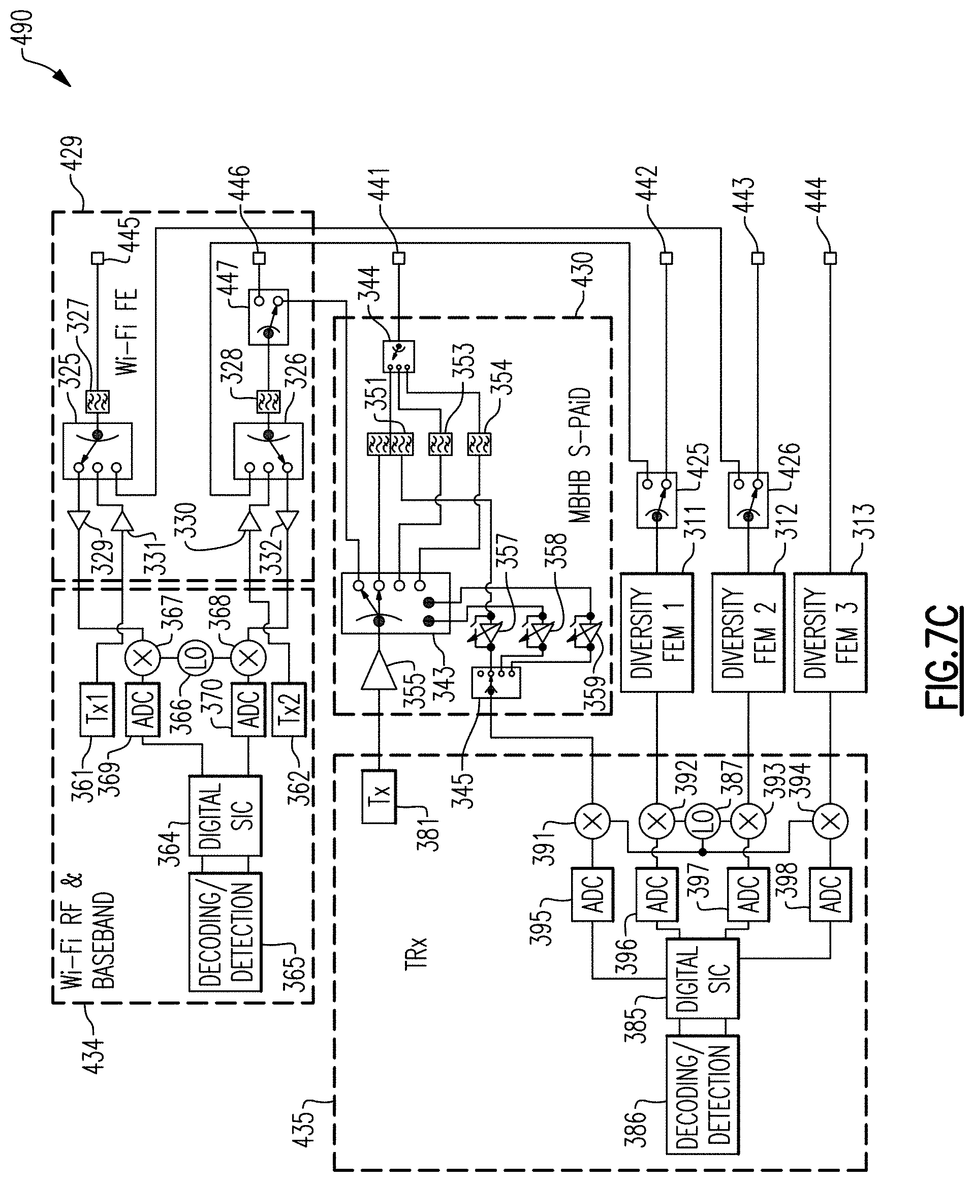 Patent US11784419 Figure 10 – Antenna-plexer for interference cancellation