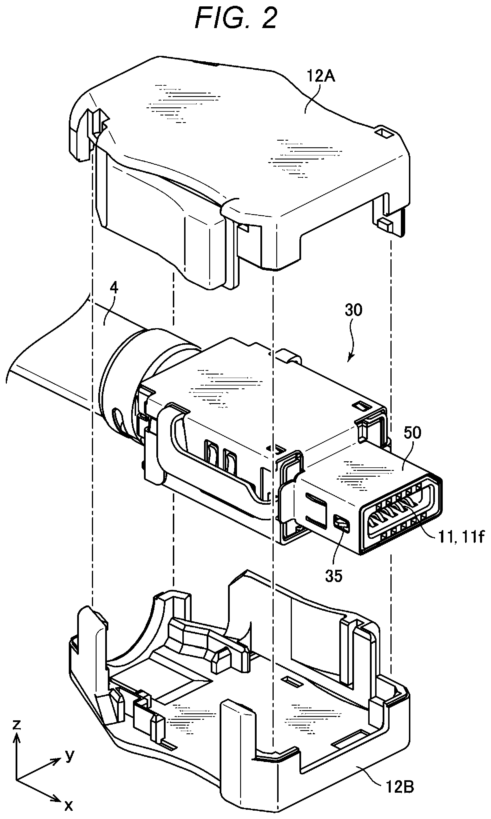 Patent US11784420 Figure 2 – Cable holding member and cable connector device including cable holding member