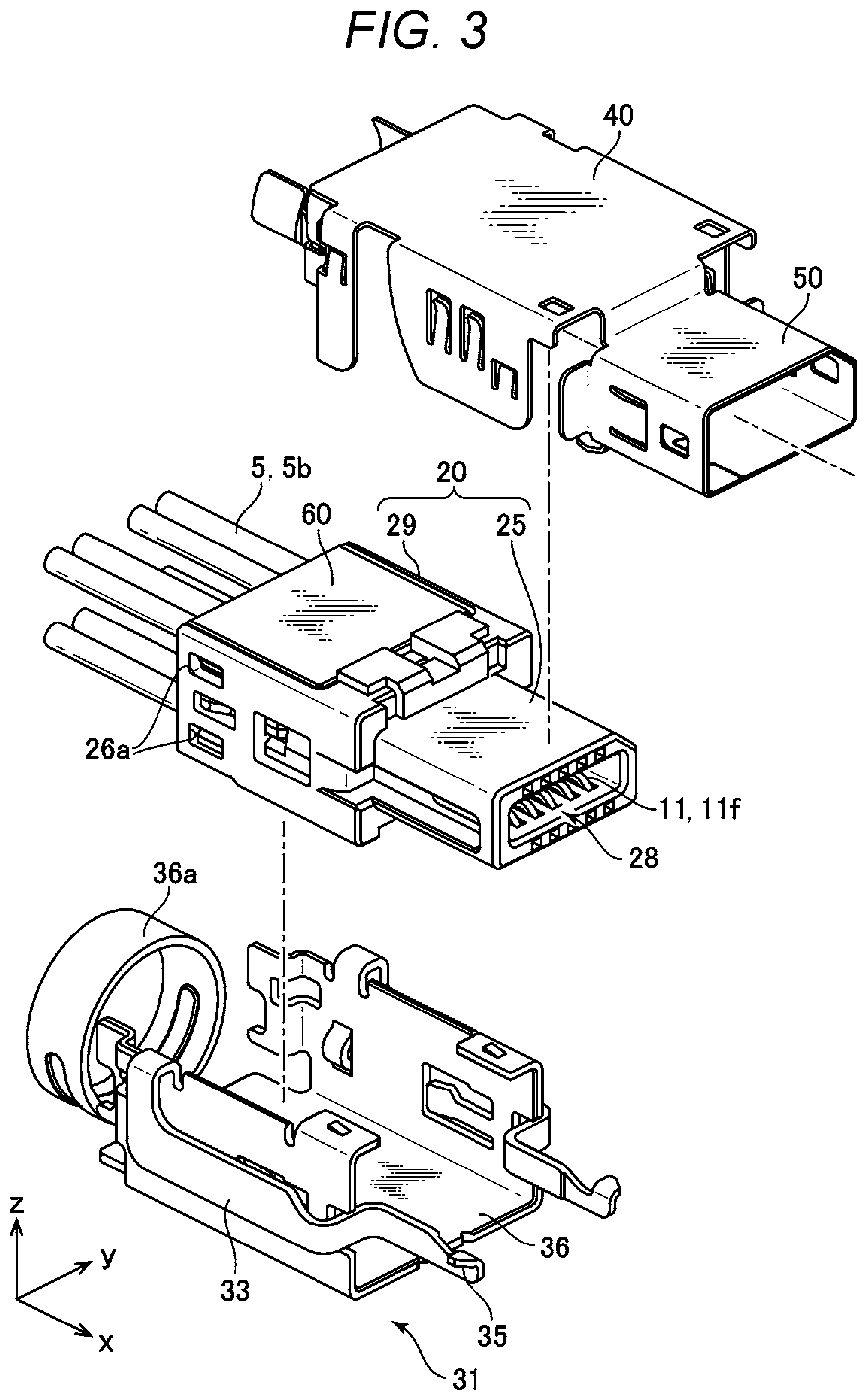 Patent US11784420 Figure 3 – Cable holding member and cable connector device including cable holding member