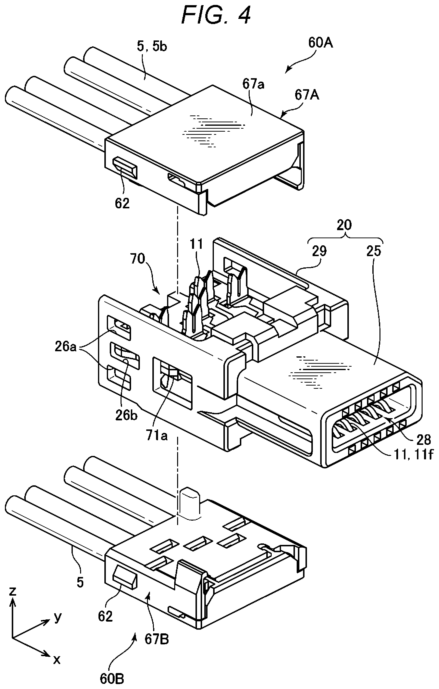Patent US11784420 Figure 4 – Cable holding member and cable connector device including cable holding member