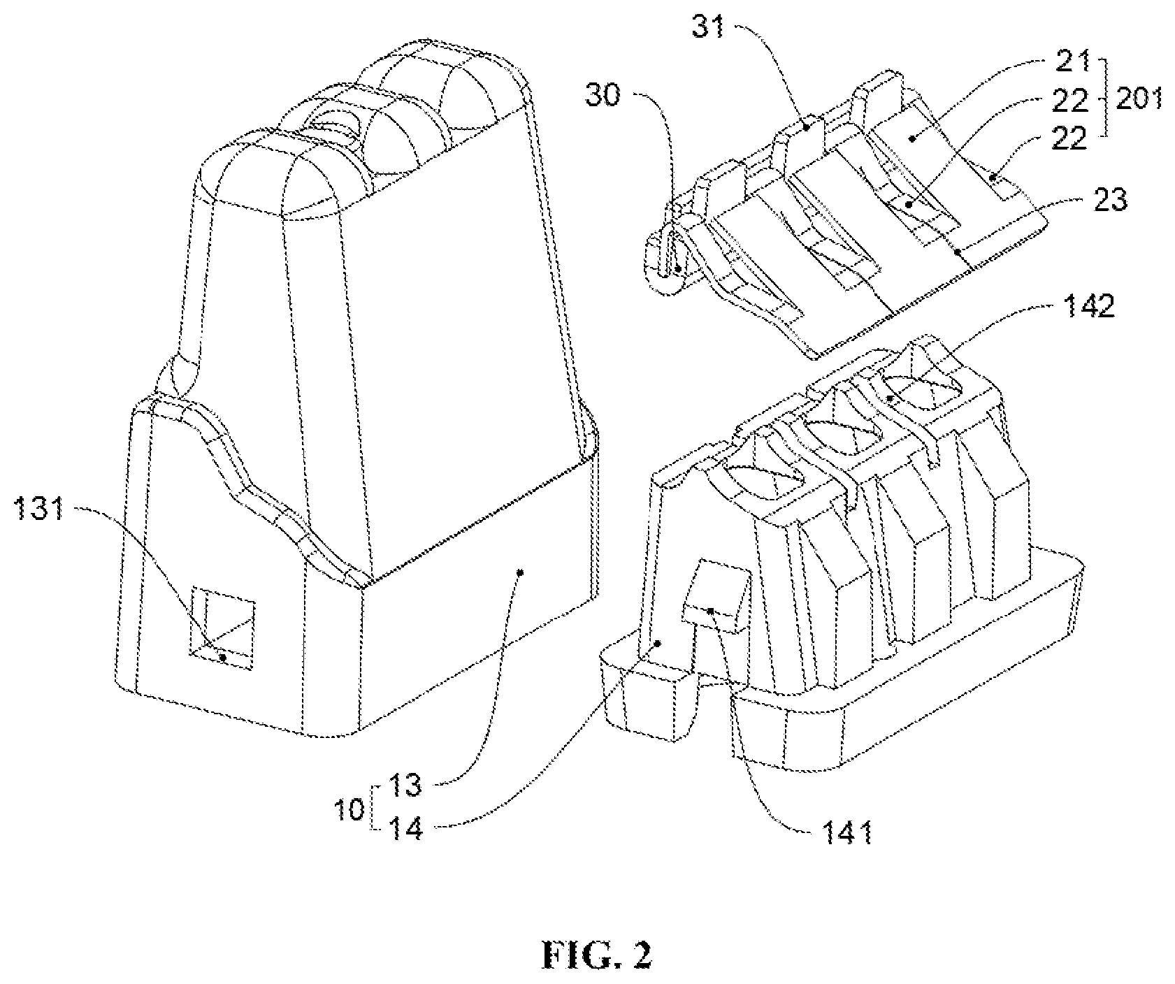 Patent US11784421 Figure 2 – Self-coupled wire connector using bend spring sheet and conductor sheet