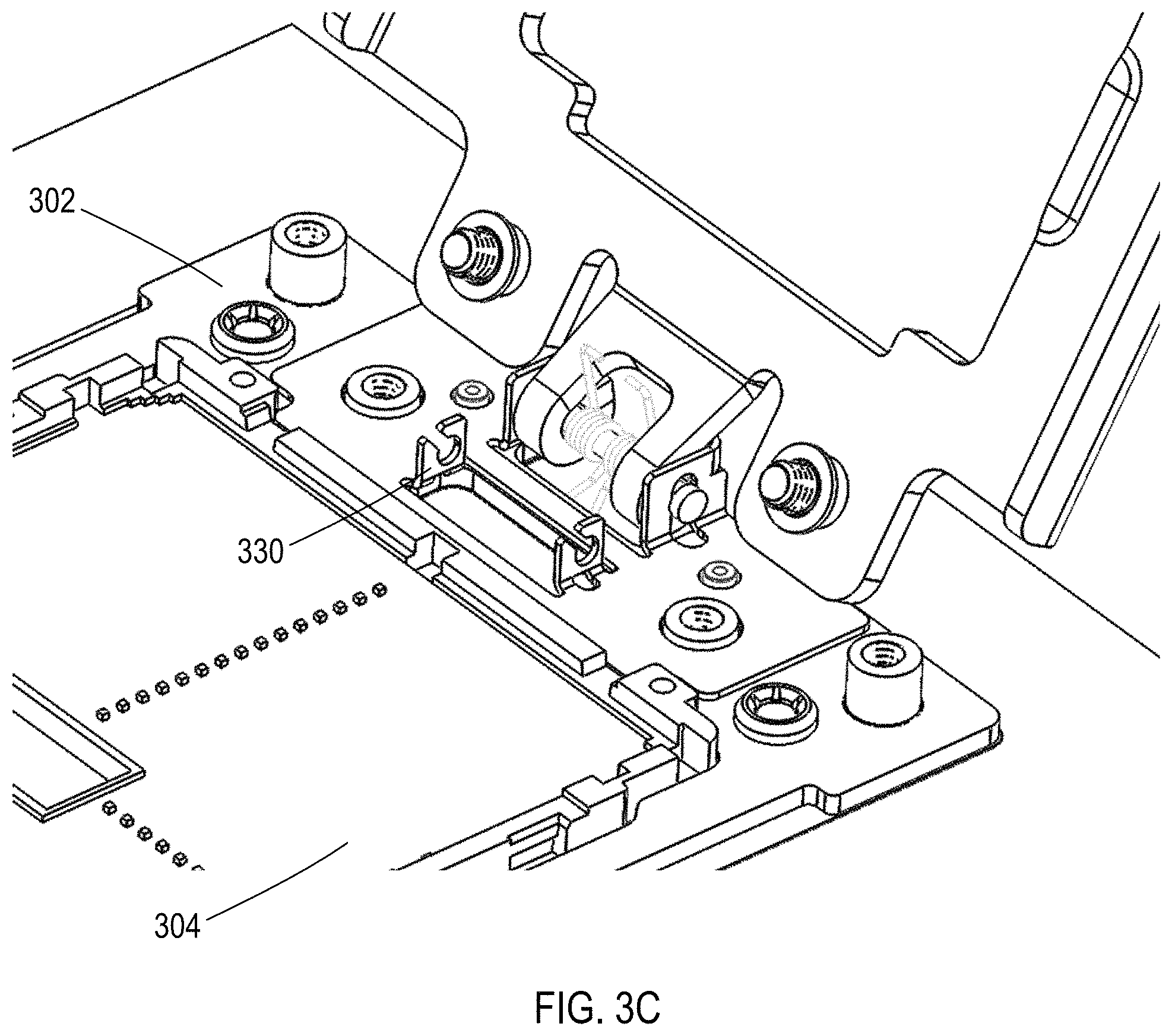 Patent US11784427 Figure 7 – Socket actuation mechanism for package insertion and package-socket alignment