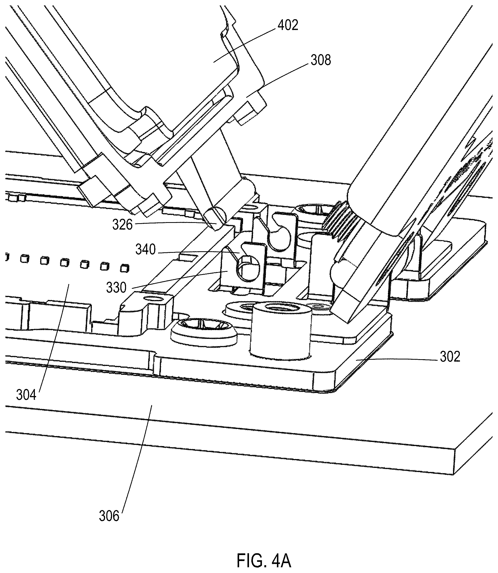 Patent US11784427 Figure 9 – Socket actuation mechanism for package insertion and package-socket alignment