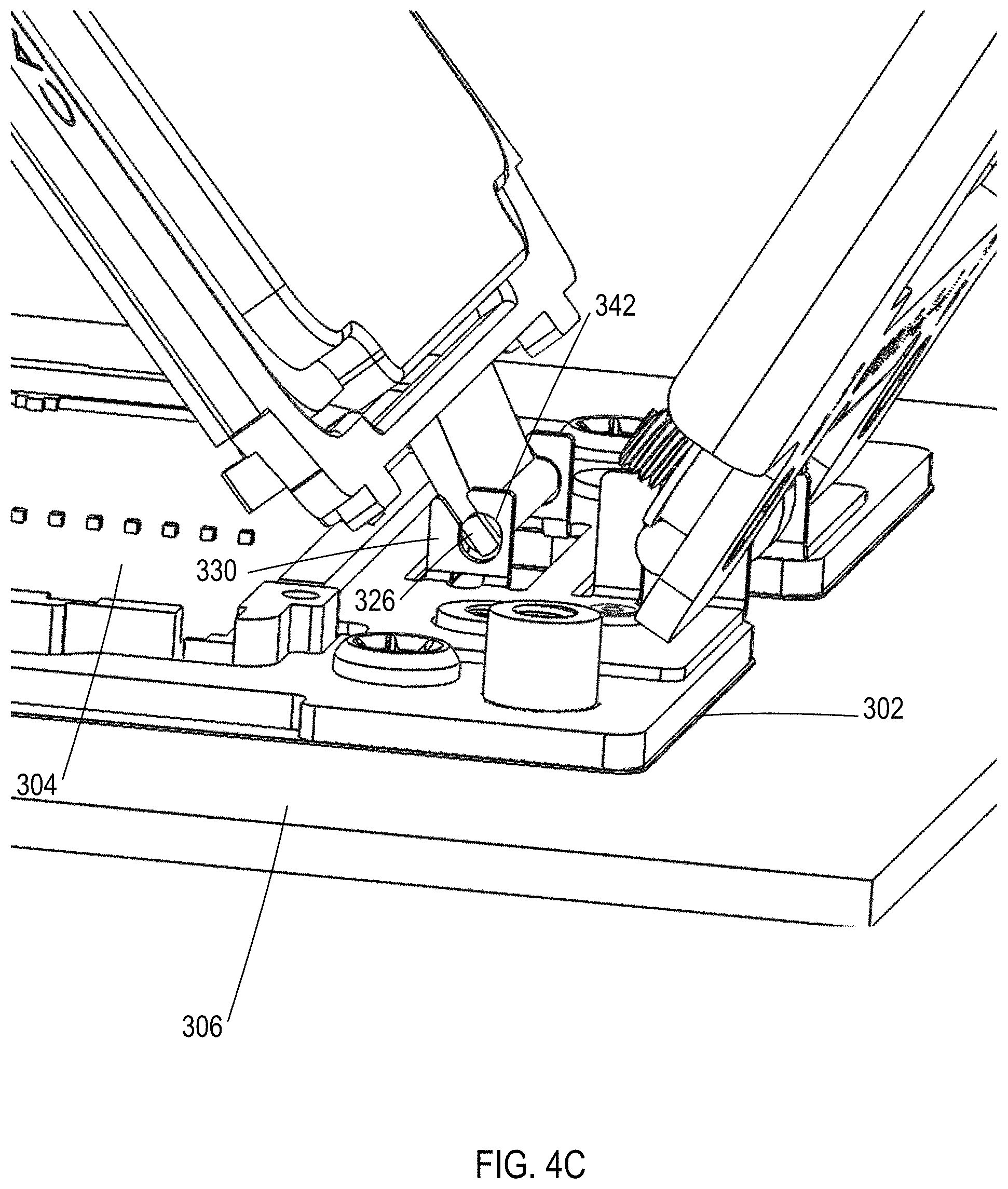 Patent US11784427 Figure 11 – Socket actuation mechanism for package insertion and package-socket alignment