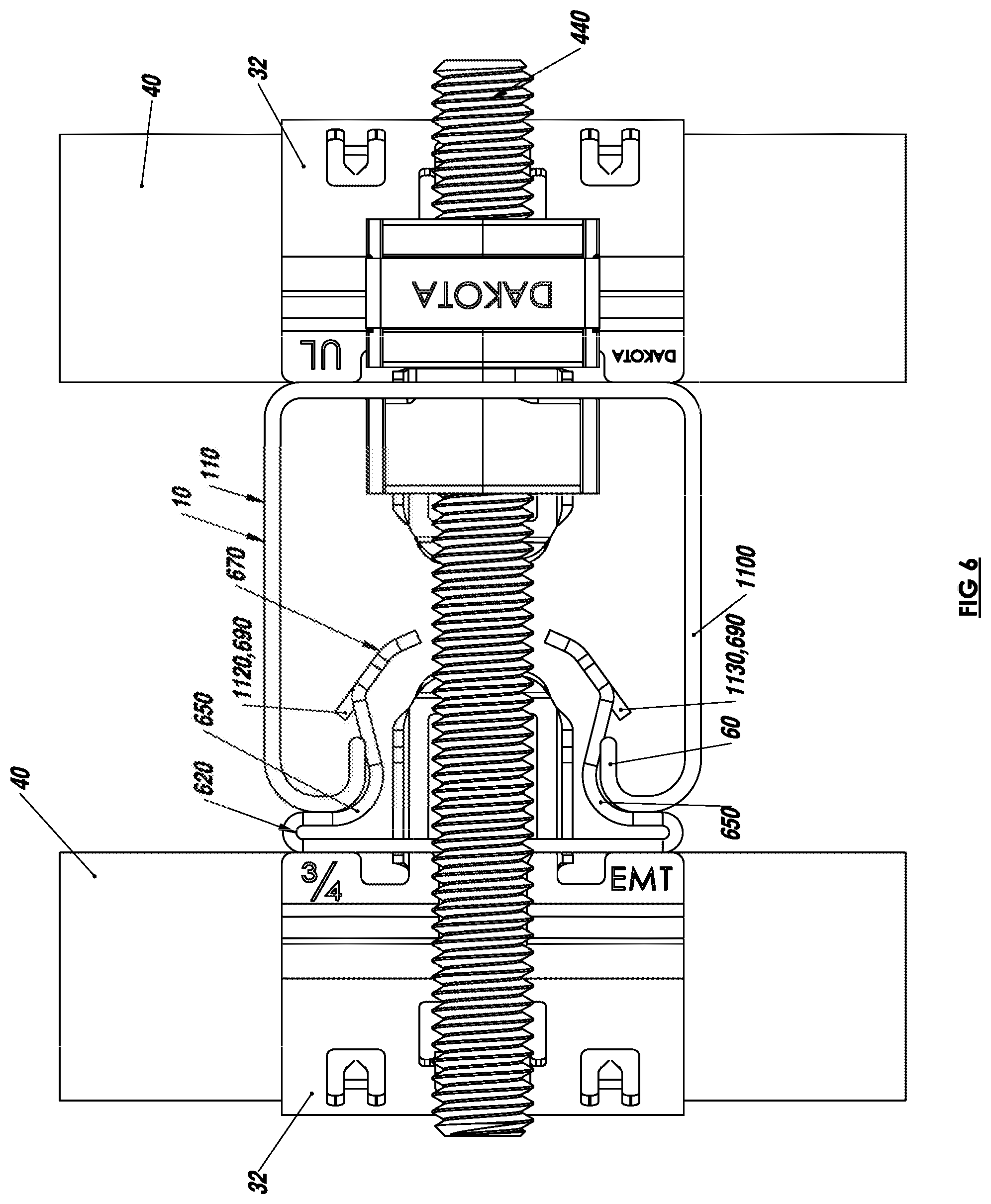 Patent US11784428 Figure 6 – Structural fastener