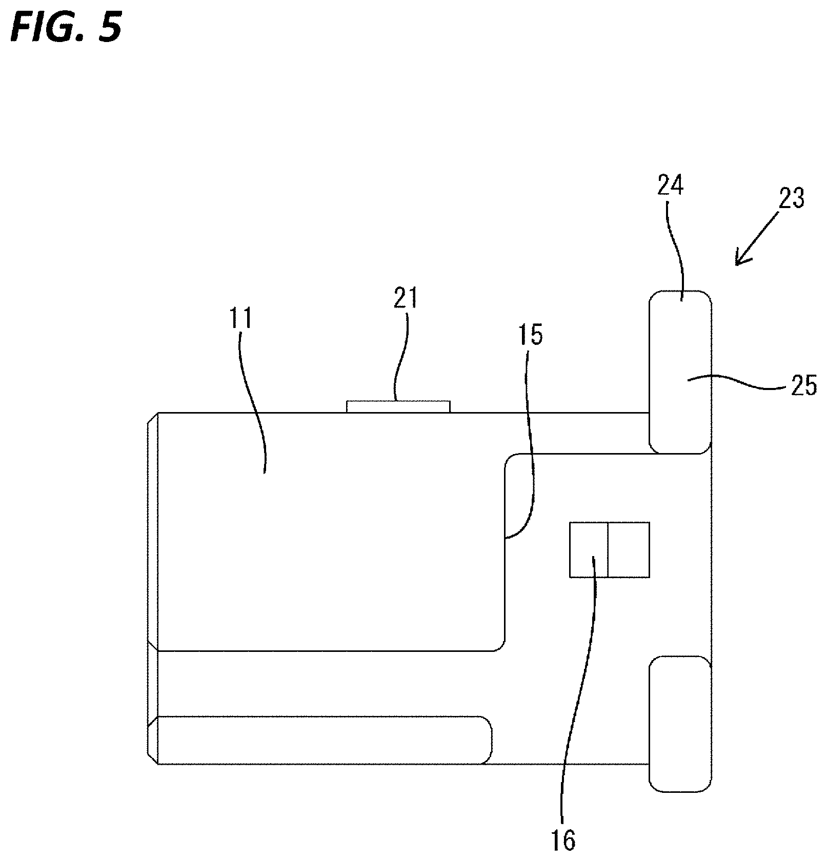 Patent US11784431 Figure 5 – Connector with terminal fitting and lock arm