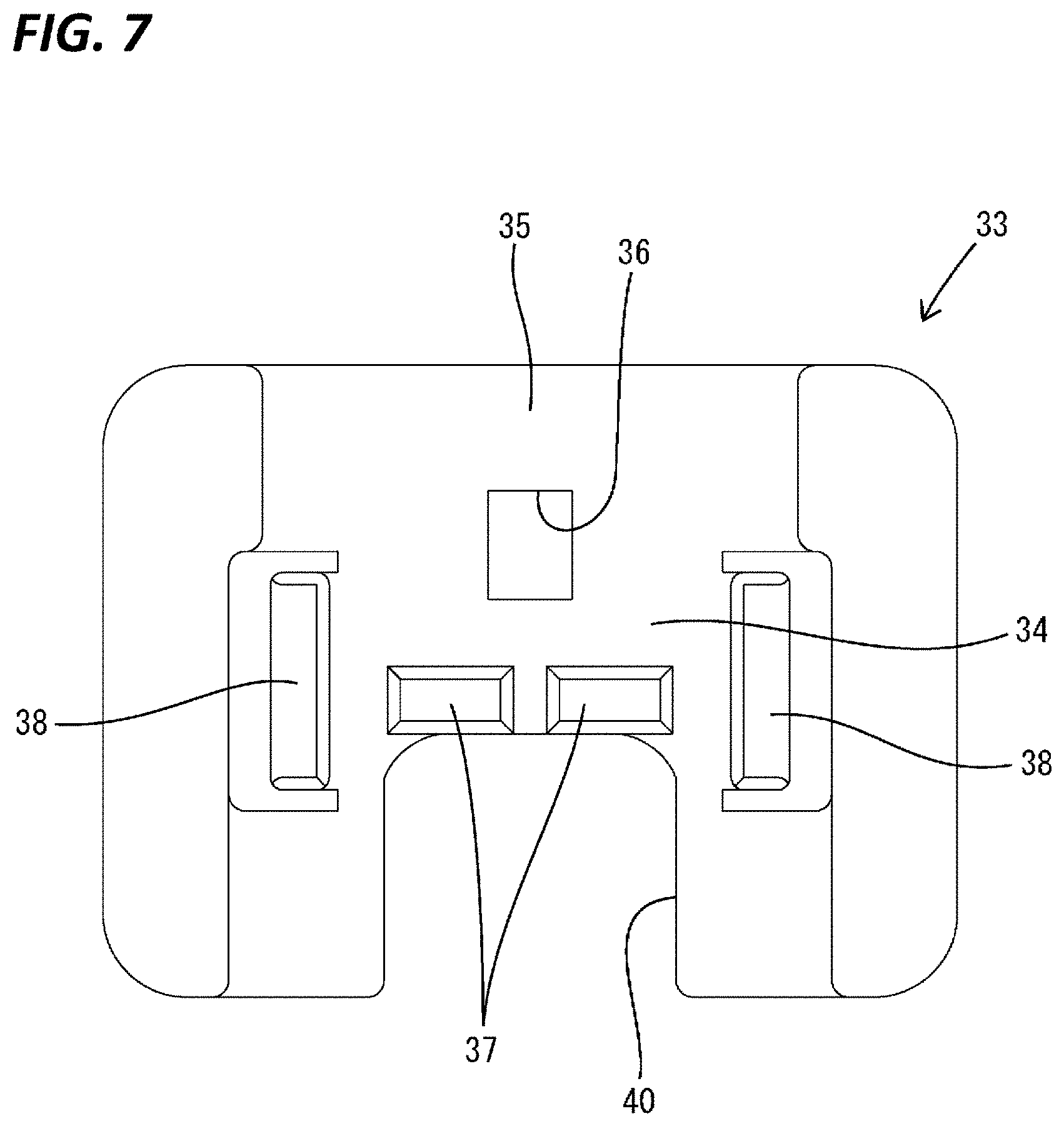 Patent US11784431 Figure 7 – Connector with terminal fitting and lock arm