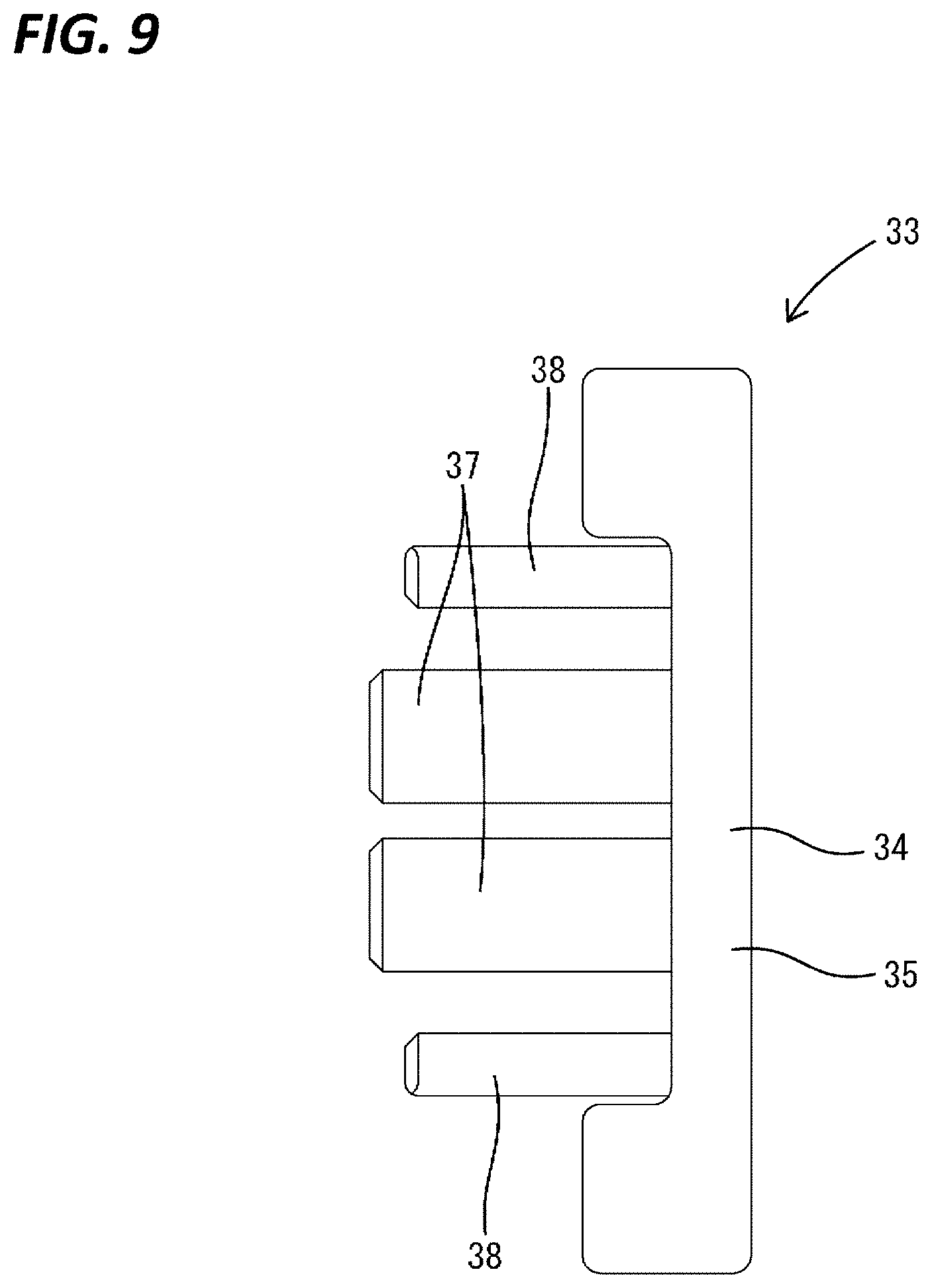 Patent US11784431 Figure 9 – Connector with terminal fitting and lock arm