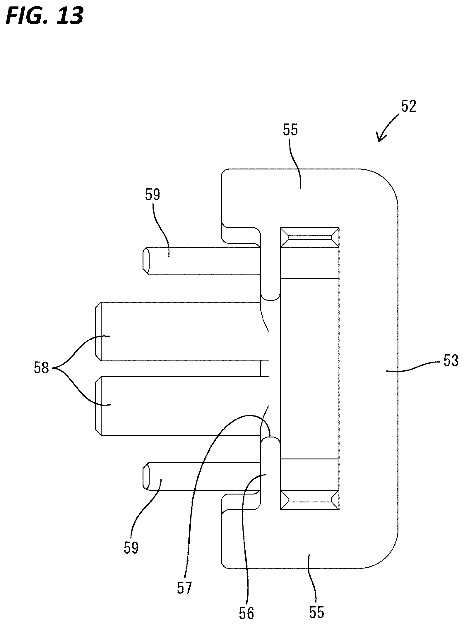 Patent US11784431 Figure 13 – Connector with terminal fitting and lock arm