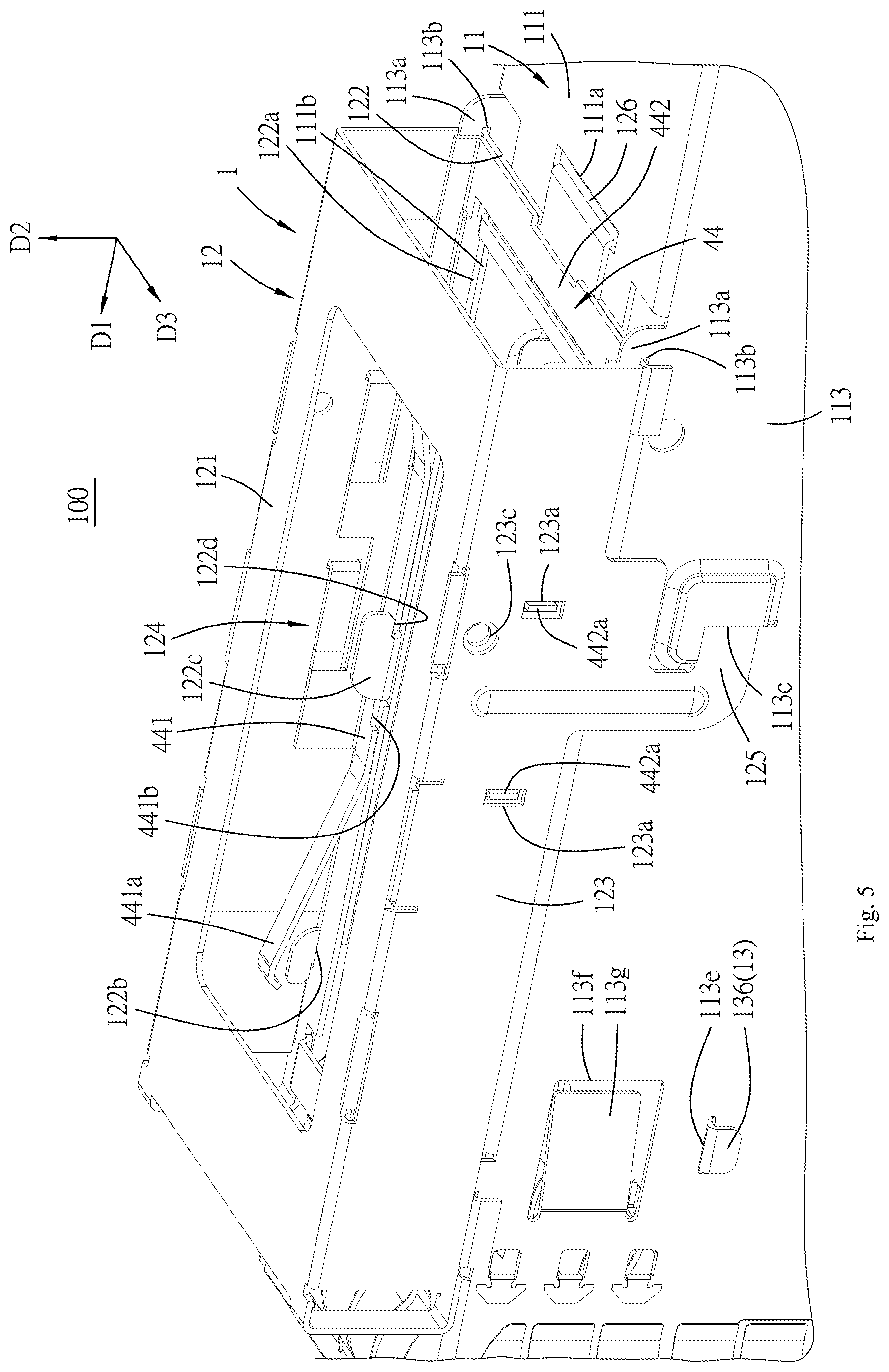 Patent US11784434 Figure 5 – Connector assembly with movable heat sink