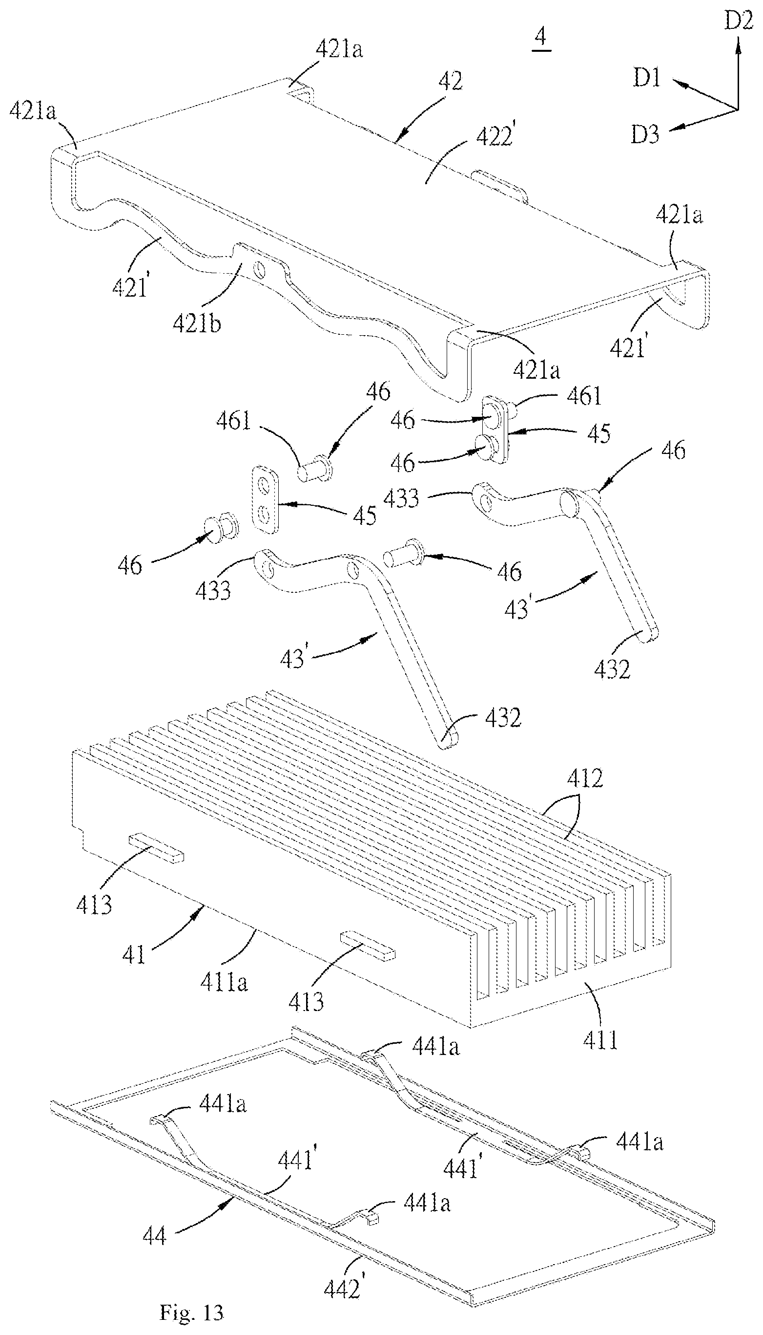 Patent US11784434 Figure 13 – Connector assembly with movable heat sink