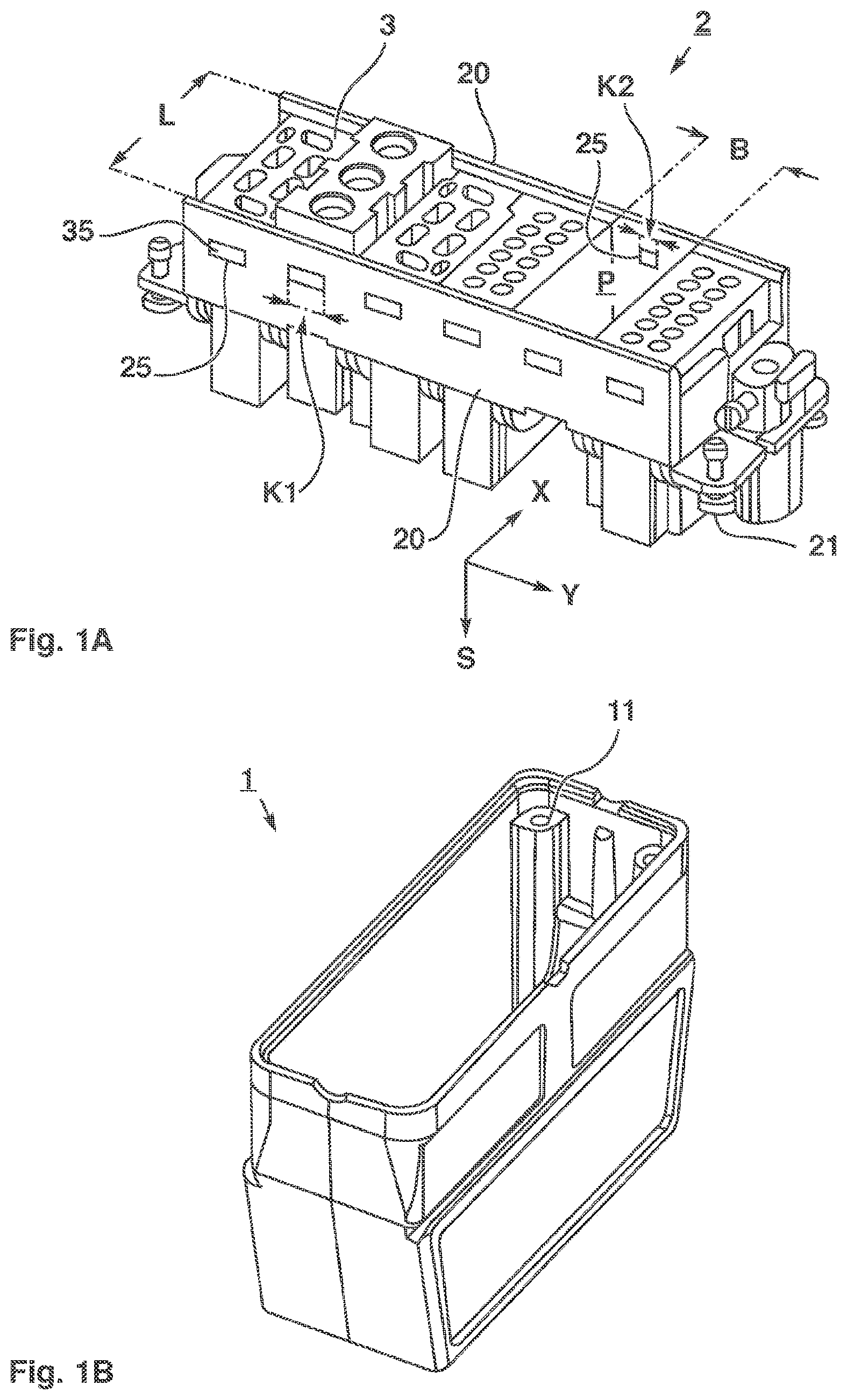 Patent US11784435 Figure 1 – Plug connector module having a module element