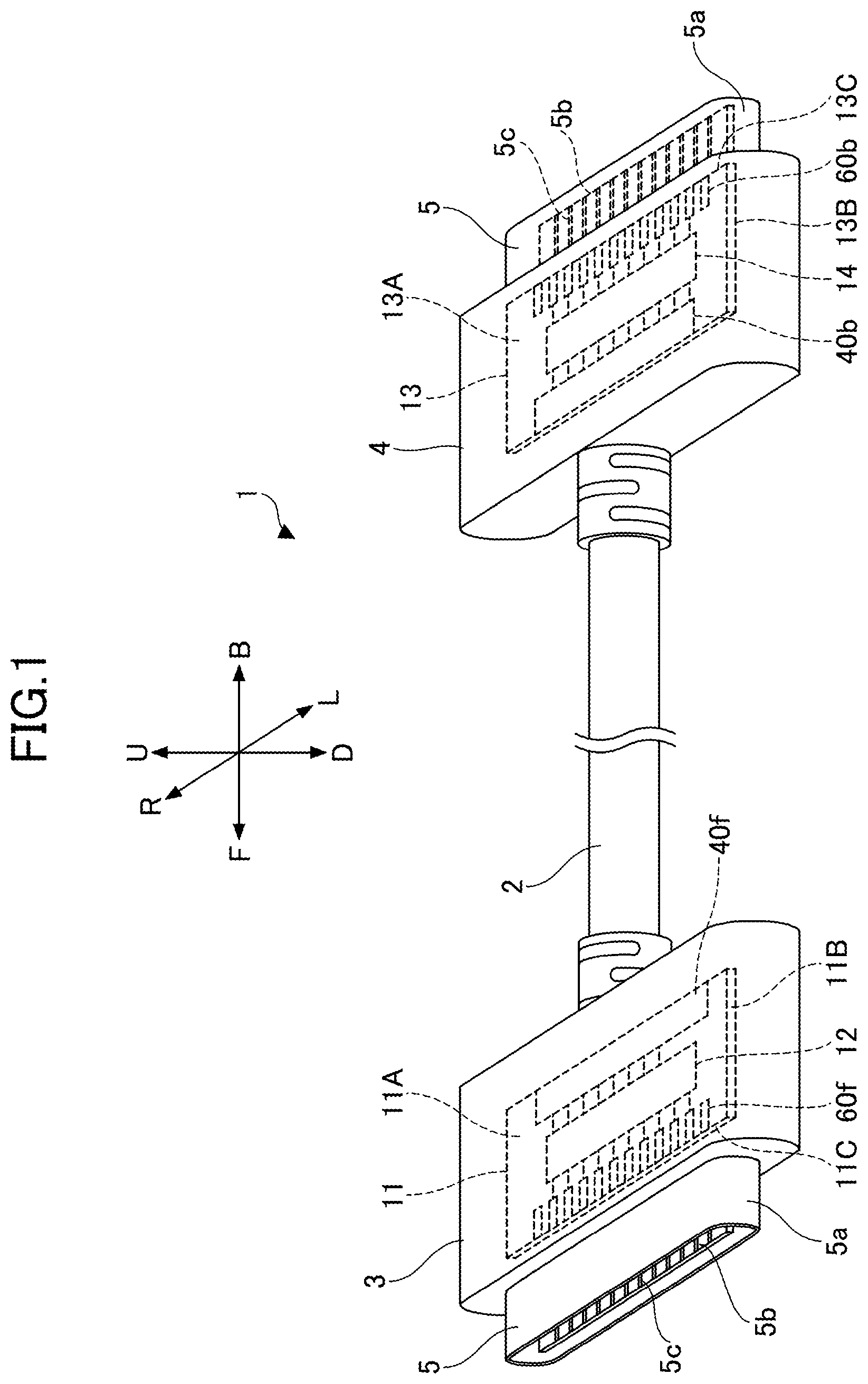 Patent US11784438 Figure 1 – Connector attached multi-conductor cable