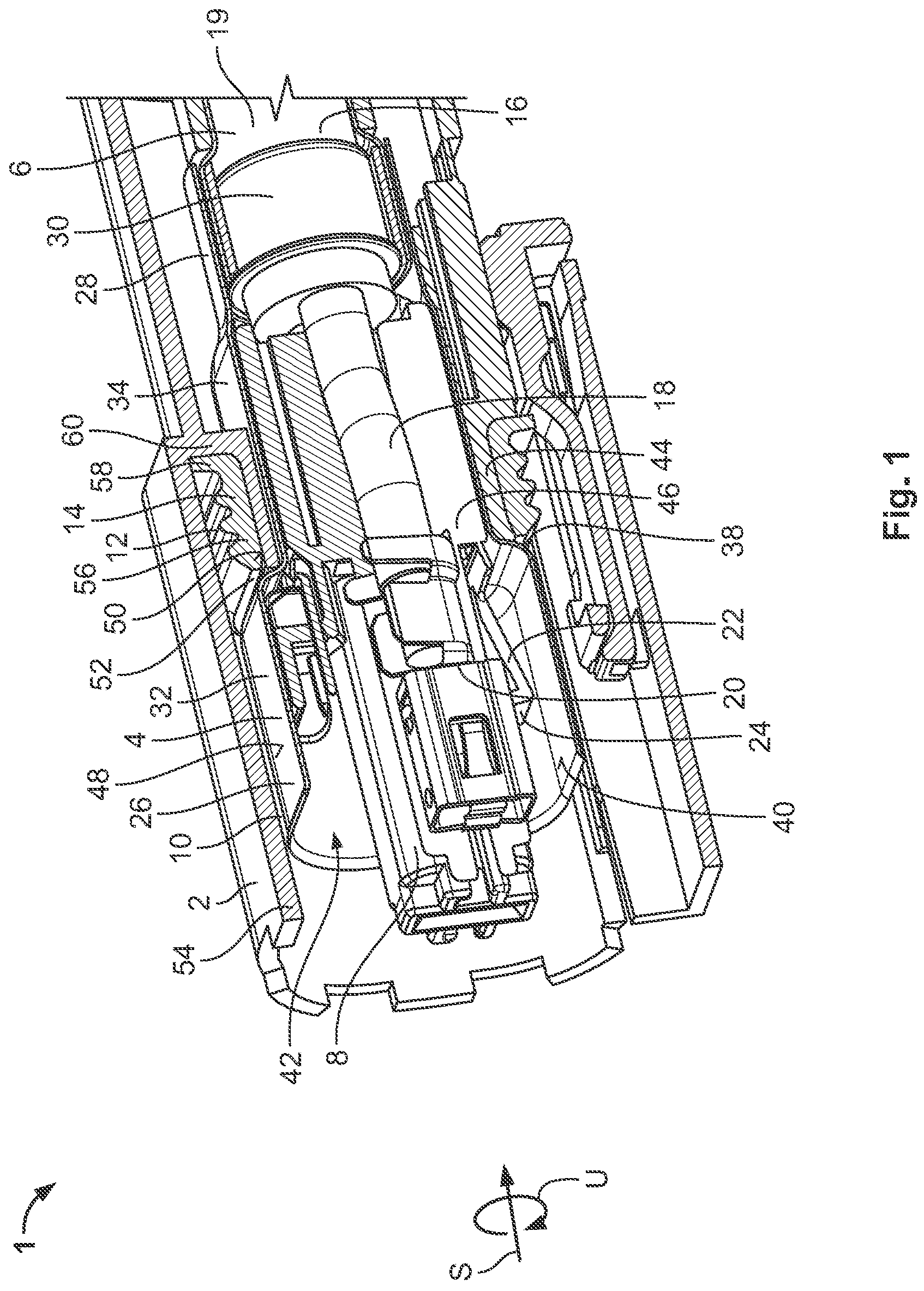 Patent US11784439 Figure 1 – Miniaturized connector