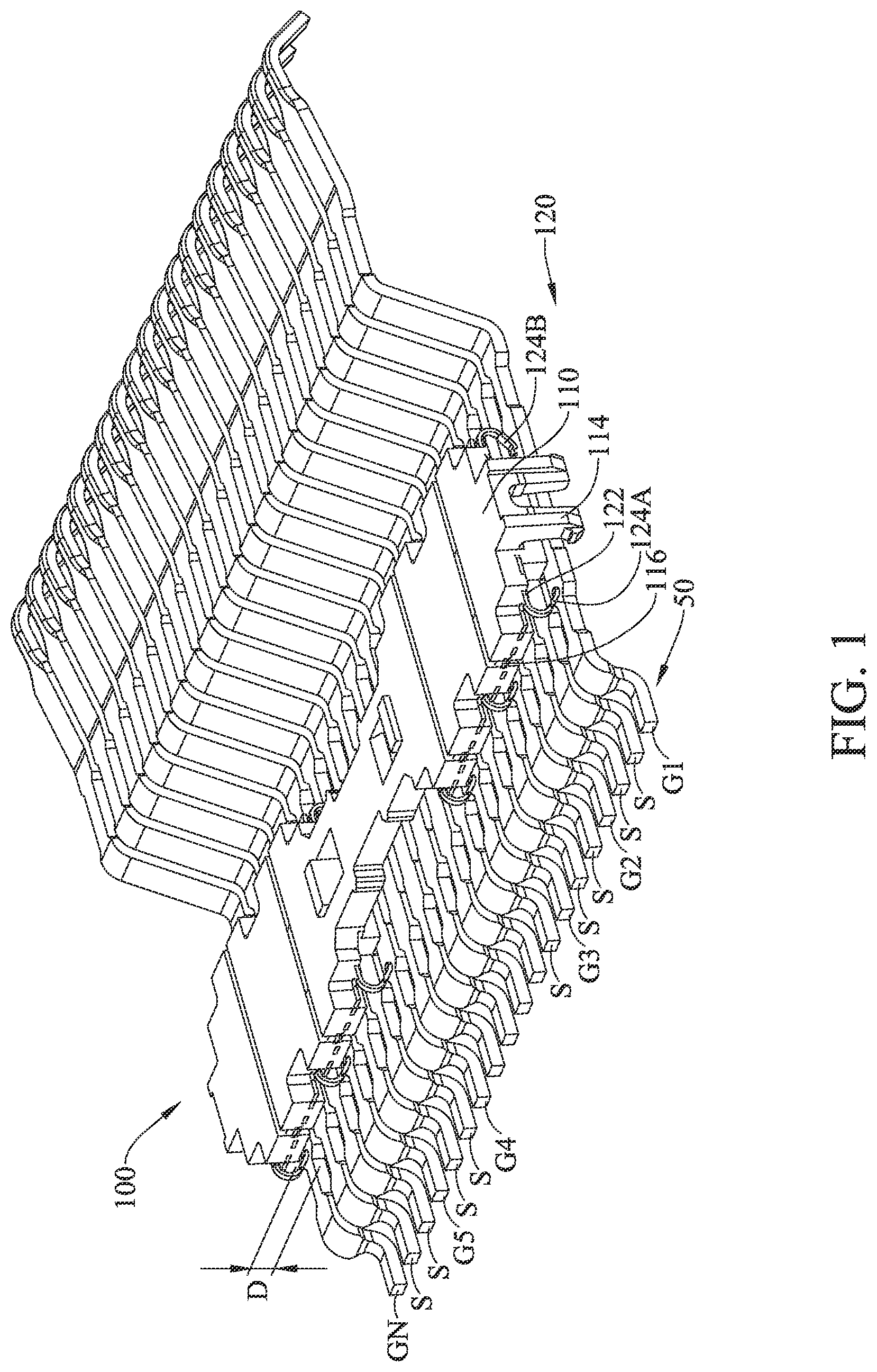 Patent US11784441 — Conductive assembly, terminal assembly structure of connector and connector structure — Figure 1