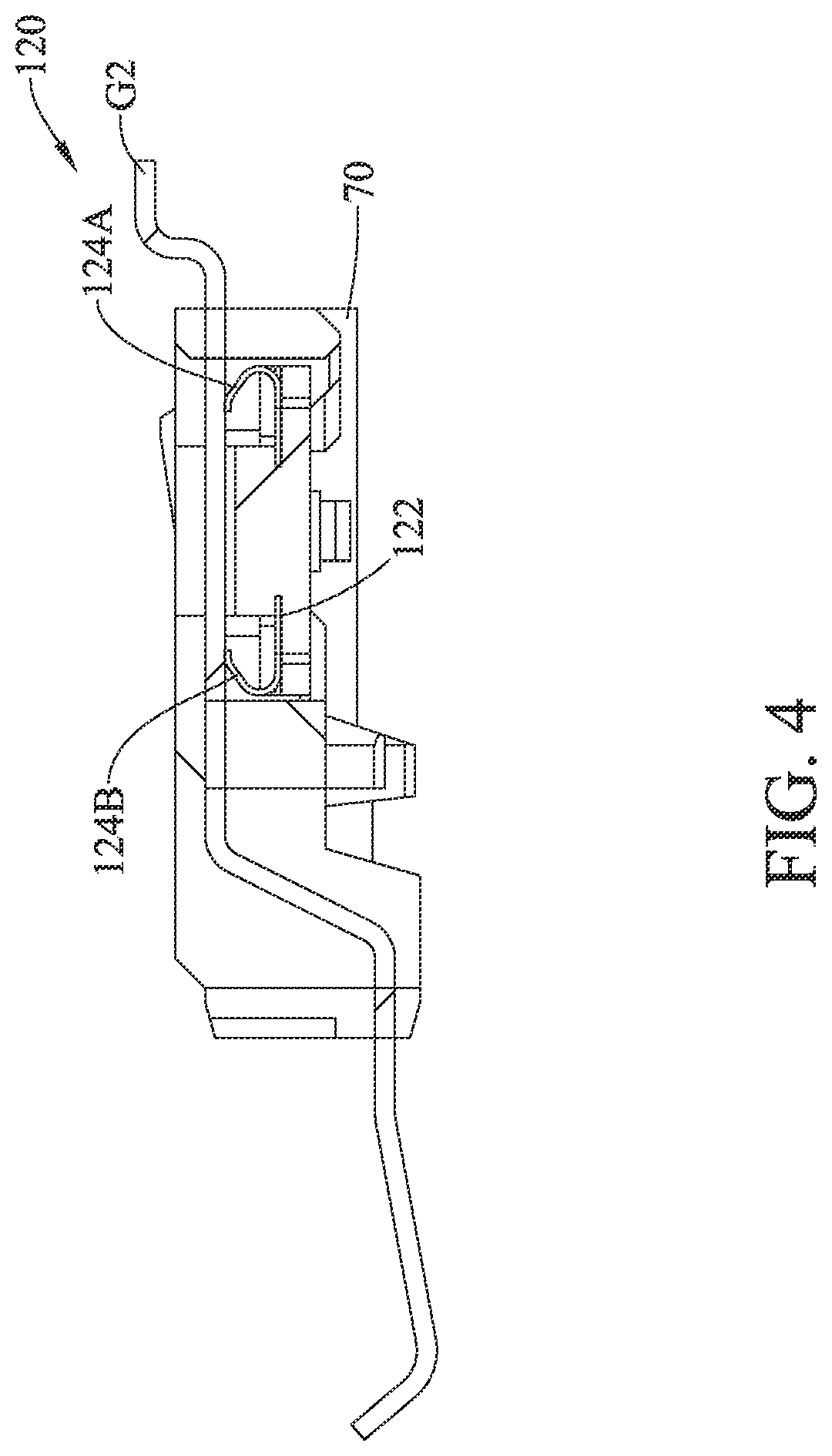 Patent US11784441 Figure 4 – Conductive assembly, terminal assembly structure of connector and connector structure