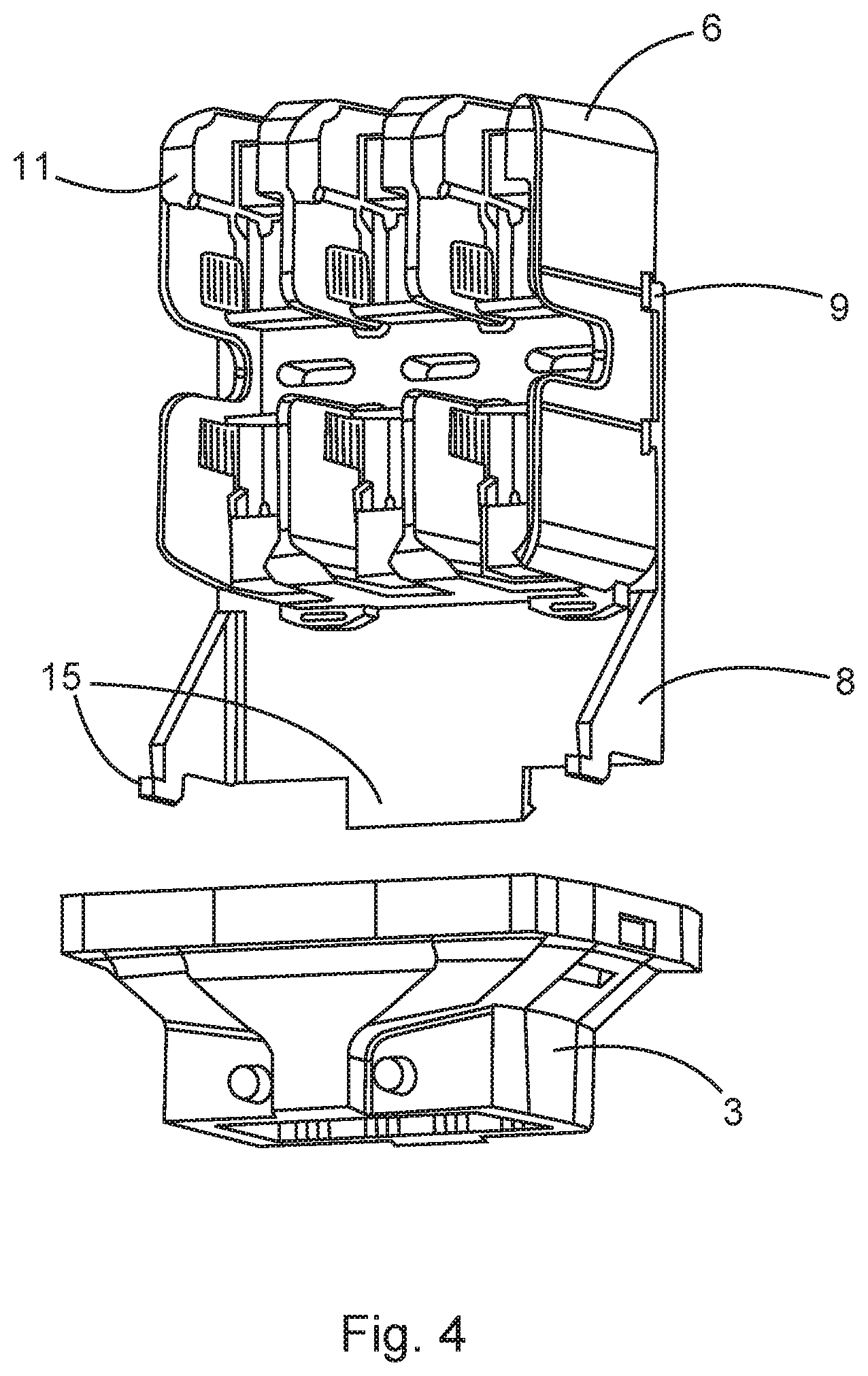 Patent US11784442 Figure 4 – Electrical connector having fuse holder