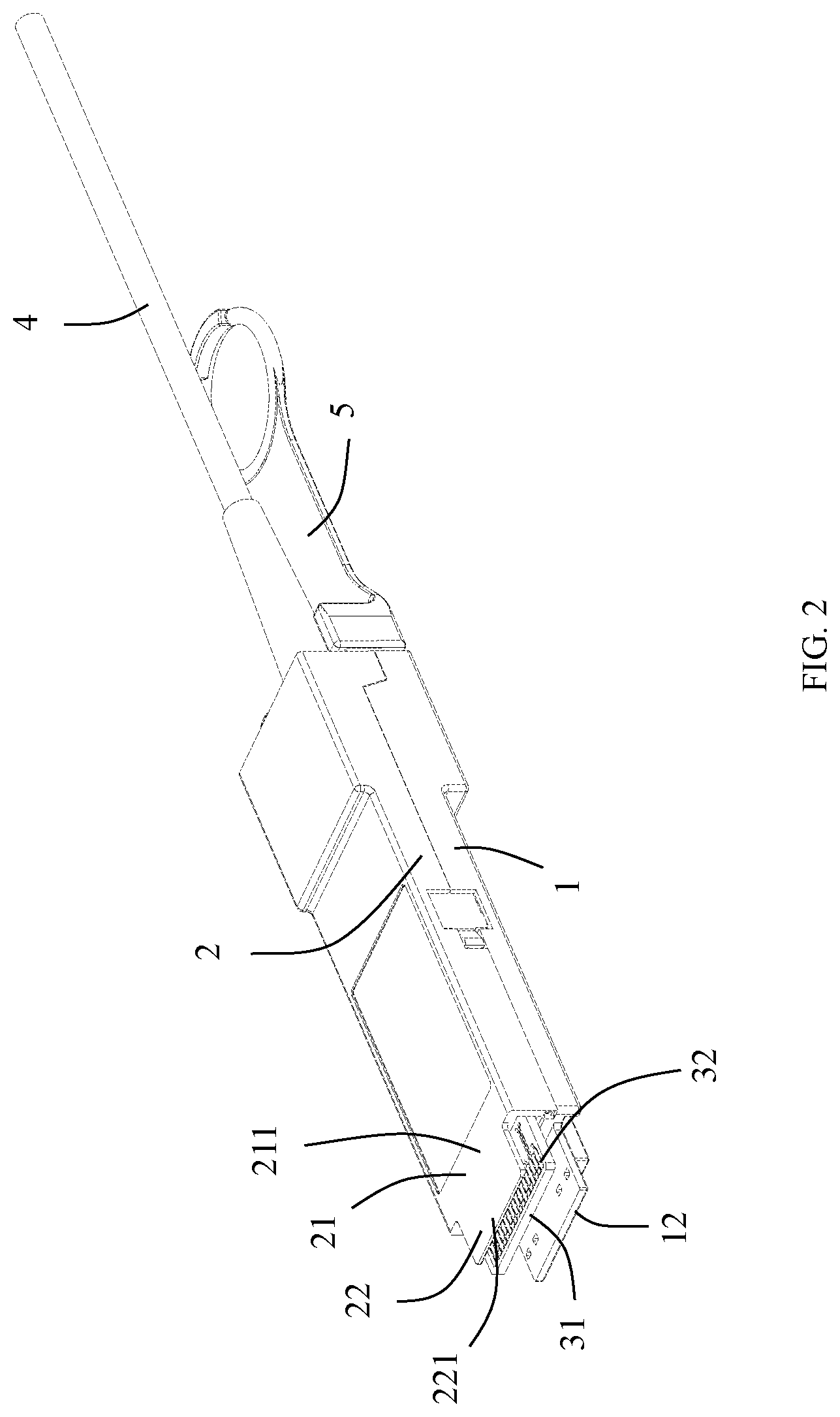 Patent US11784446 Figure 2 – Connector with improved shell