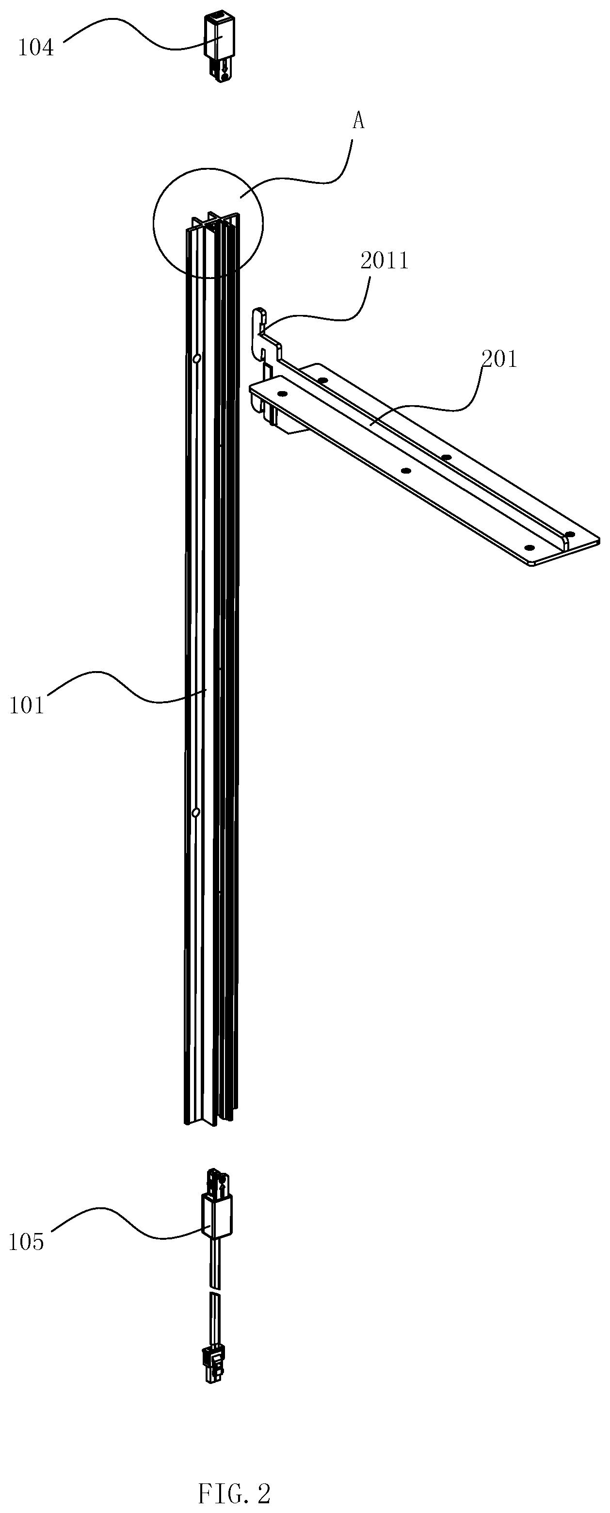 Patent US11784447 Figure 2 – Embedded shelf power taking system