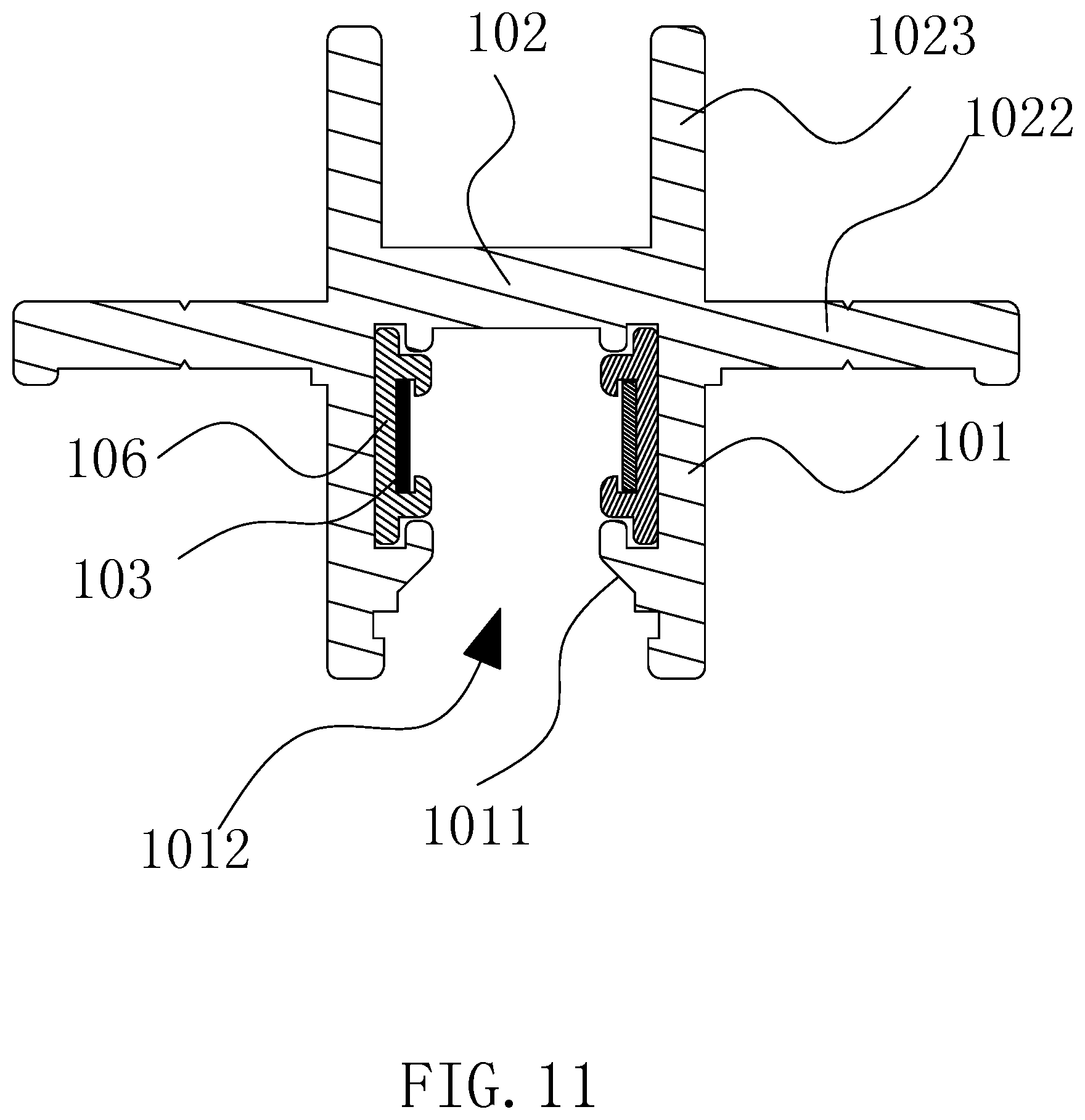 Patent US11784447 Figure 11 – Embedded shelf power taking system