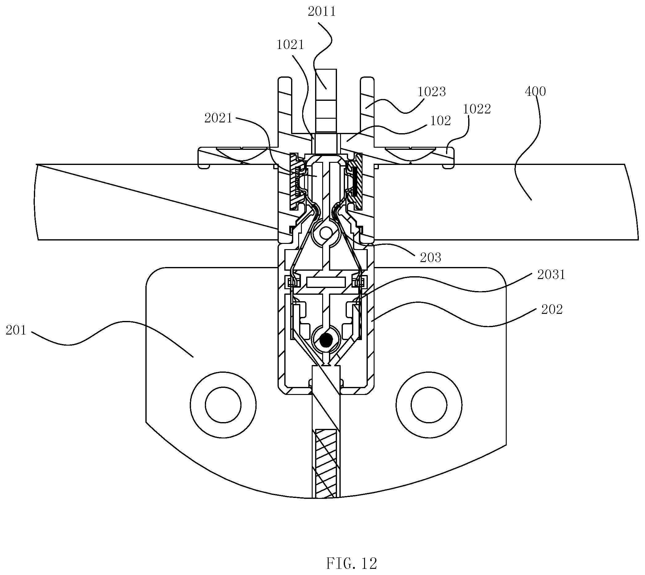 Patent US11784447 Figure 12 – Embedded shelf power taking system