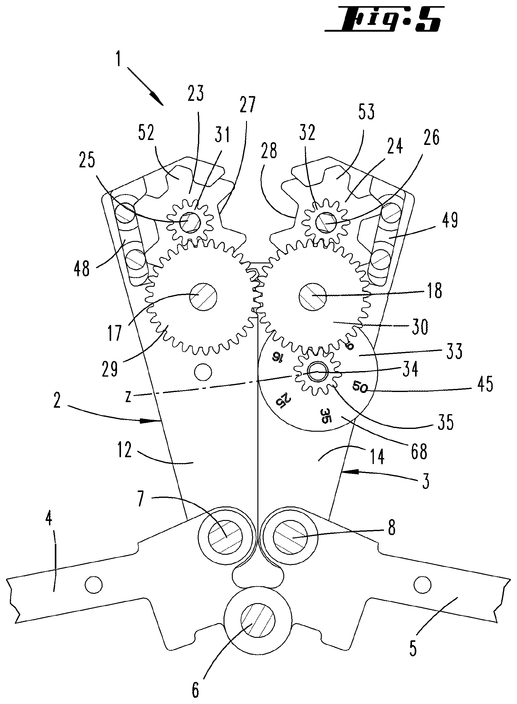 Patent US11784449 Figure 4 – Crimping pliers, and toothed wheel having teeth