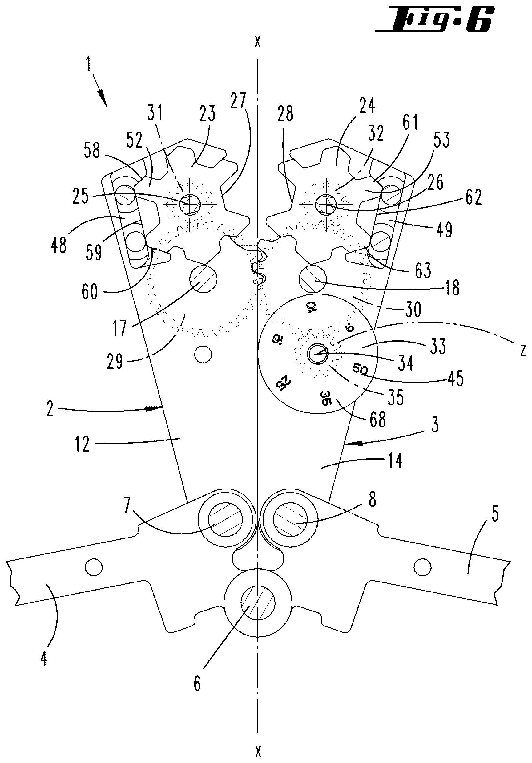 Patent US11784449 Figure 5 – Crimping pliers, and toothed wheel having teeth