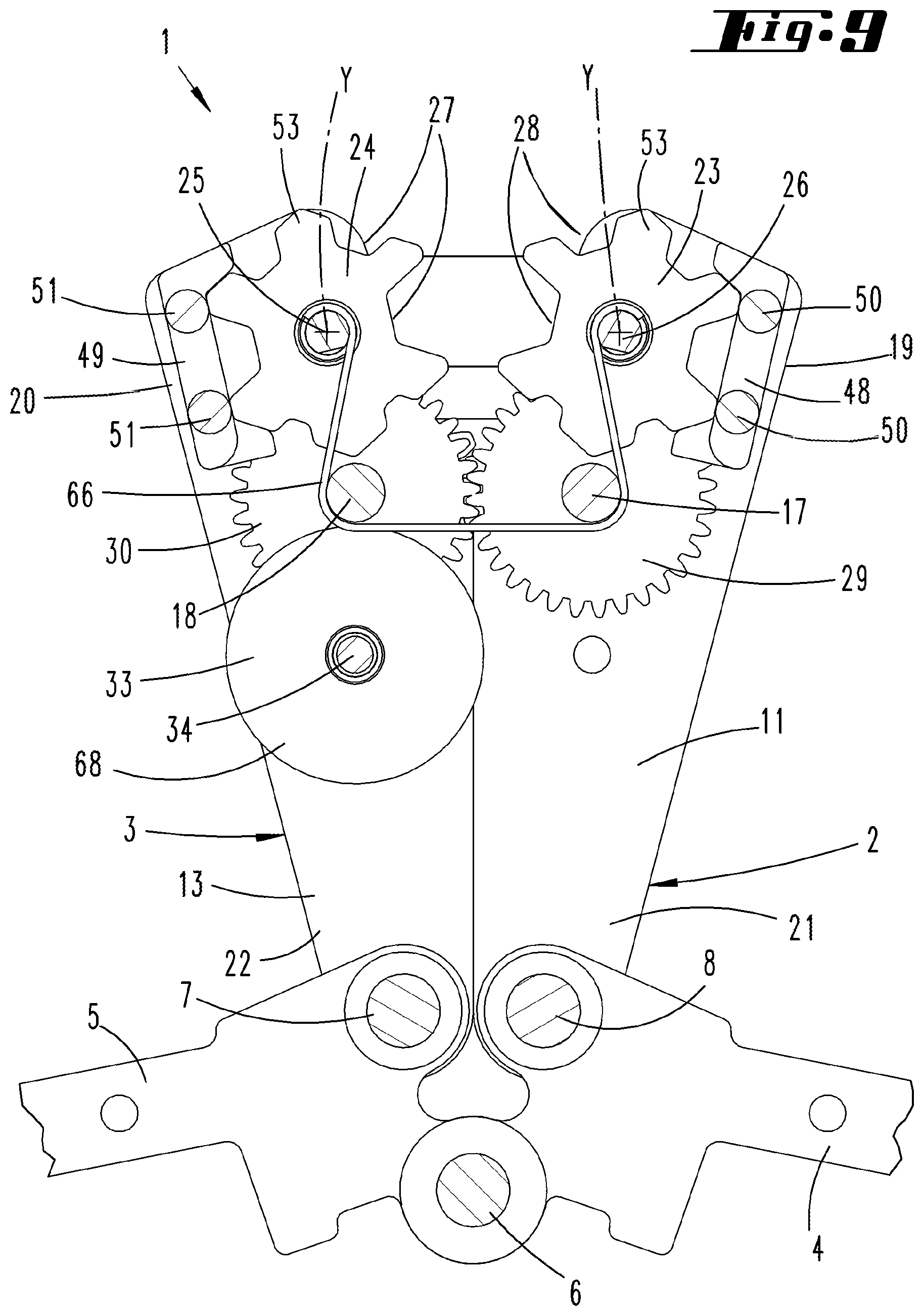 Patent US11784449 Figure 8 – Crimping pliers, and toothed wheel having teeth
