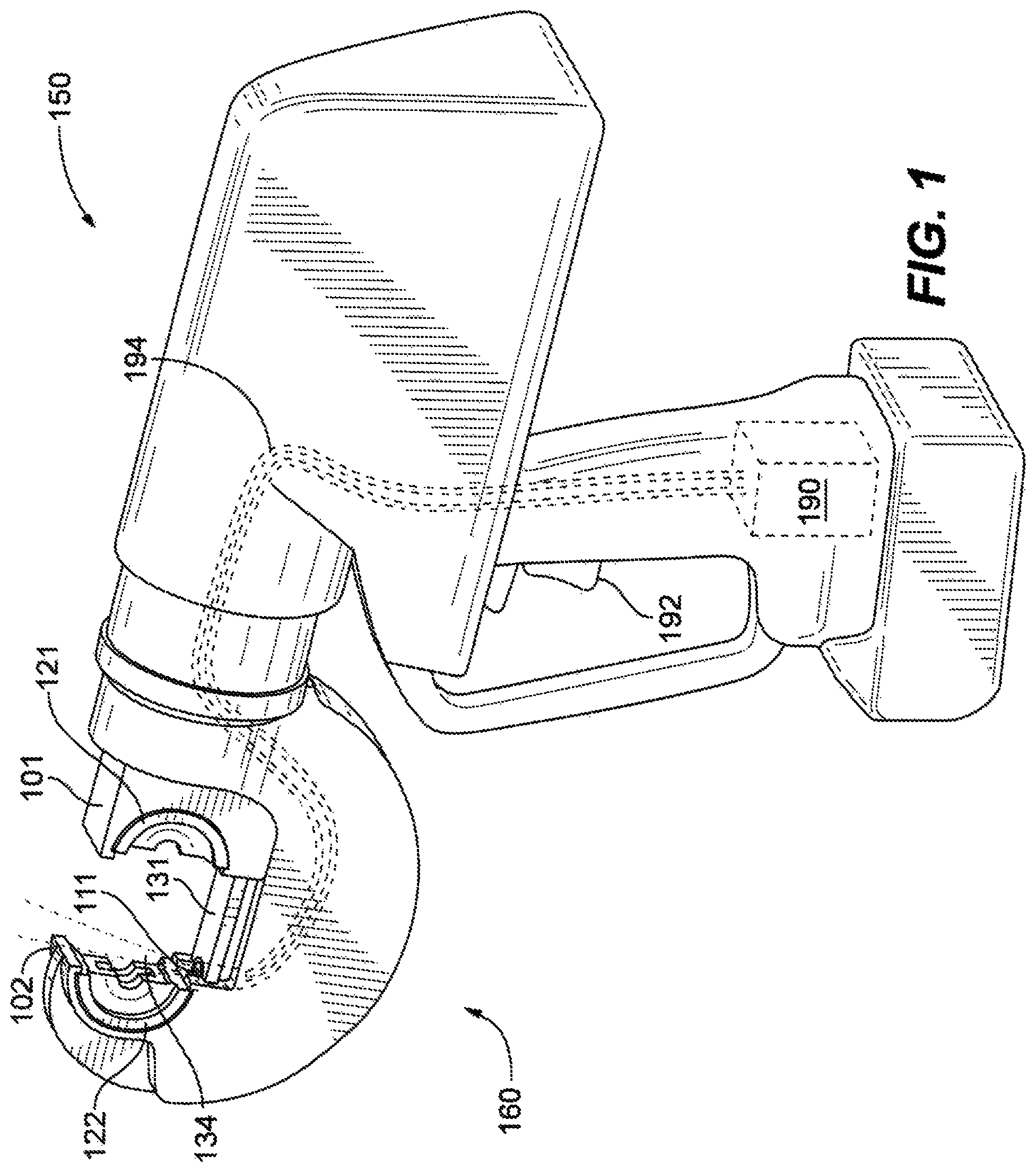 Patent US11784450 Figure 1 – Laser guided tools